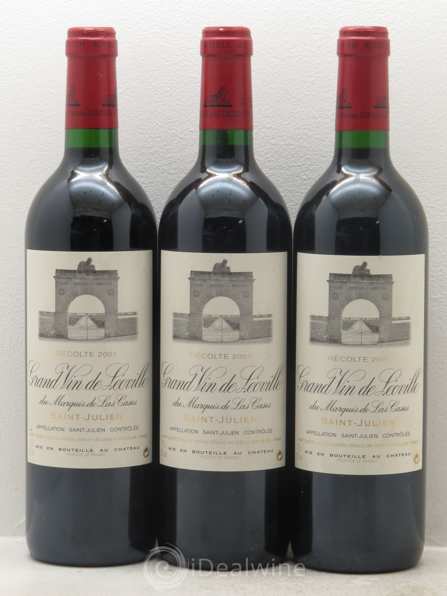 Château Léoville Las Cases 2ème Grand Cru Classé 2001 - Lot de 3 bouteilles - 0