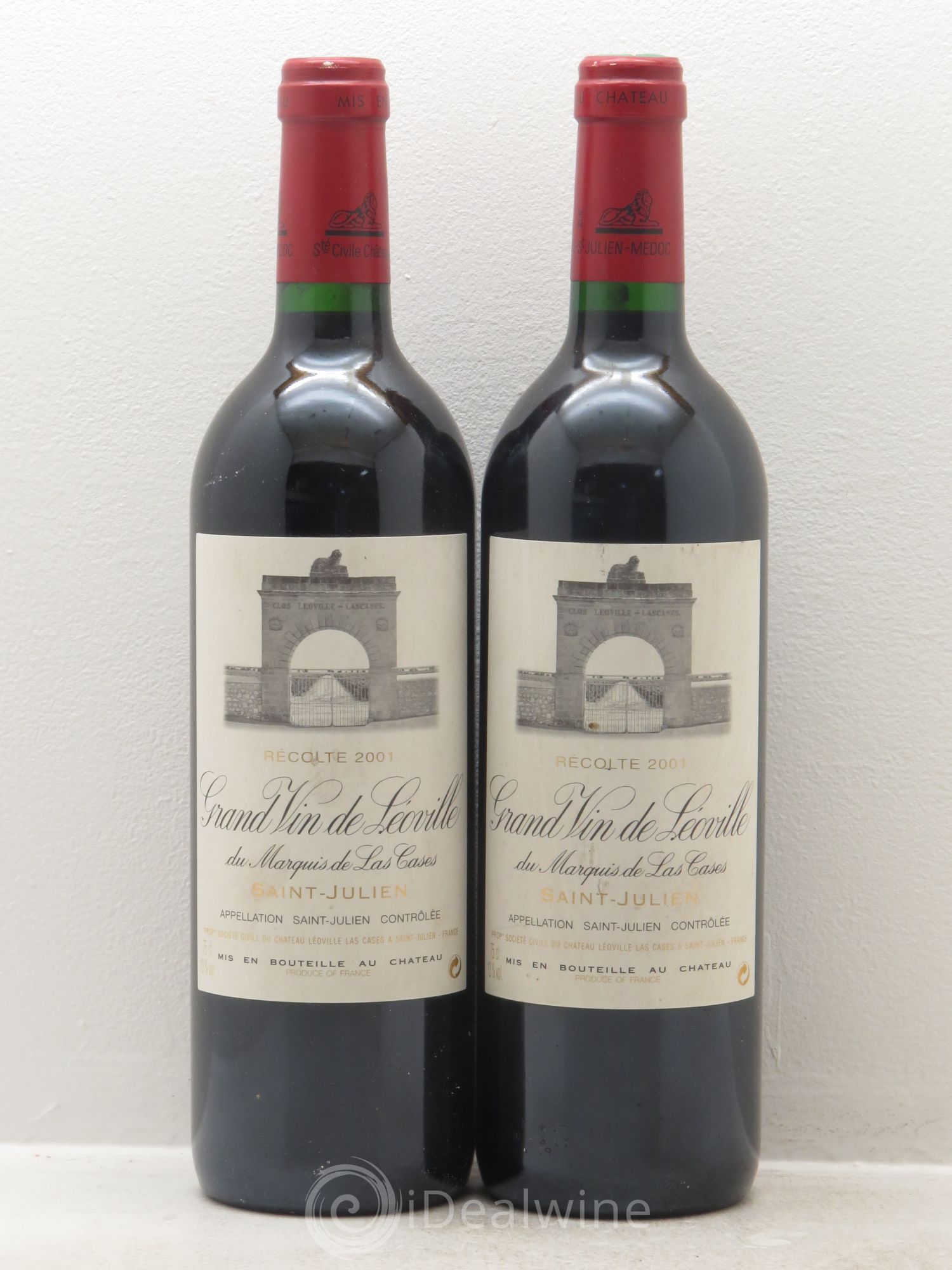 Château Léoville Las Cases 2ème Grand Cru Classé 2001 - Lot de 2 bouteilles - 0