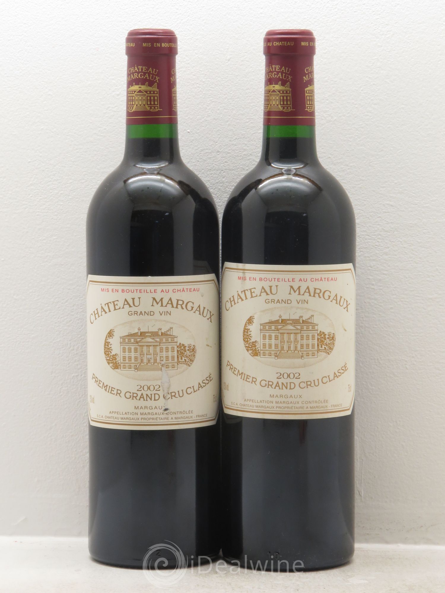 Château Margaux 1er Grand Cru Classé 2002 - Lot de 2 bouteilles - 0