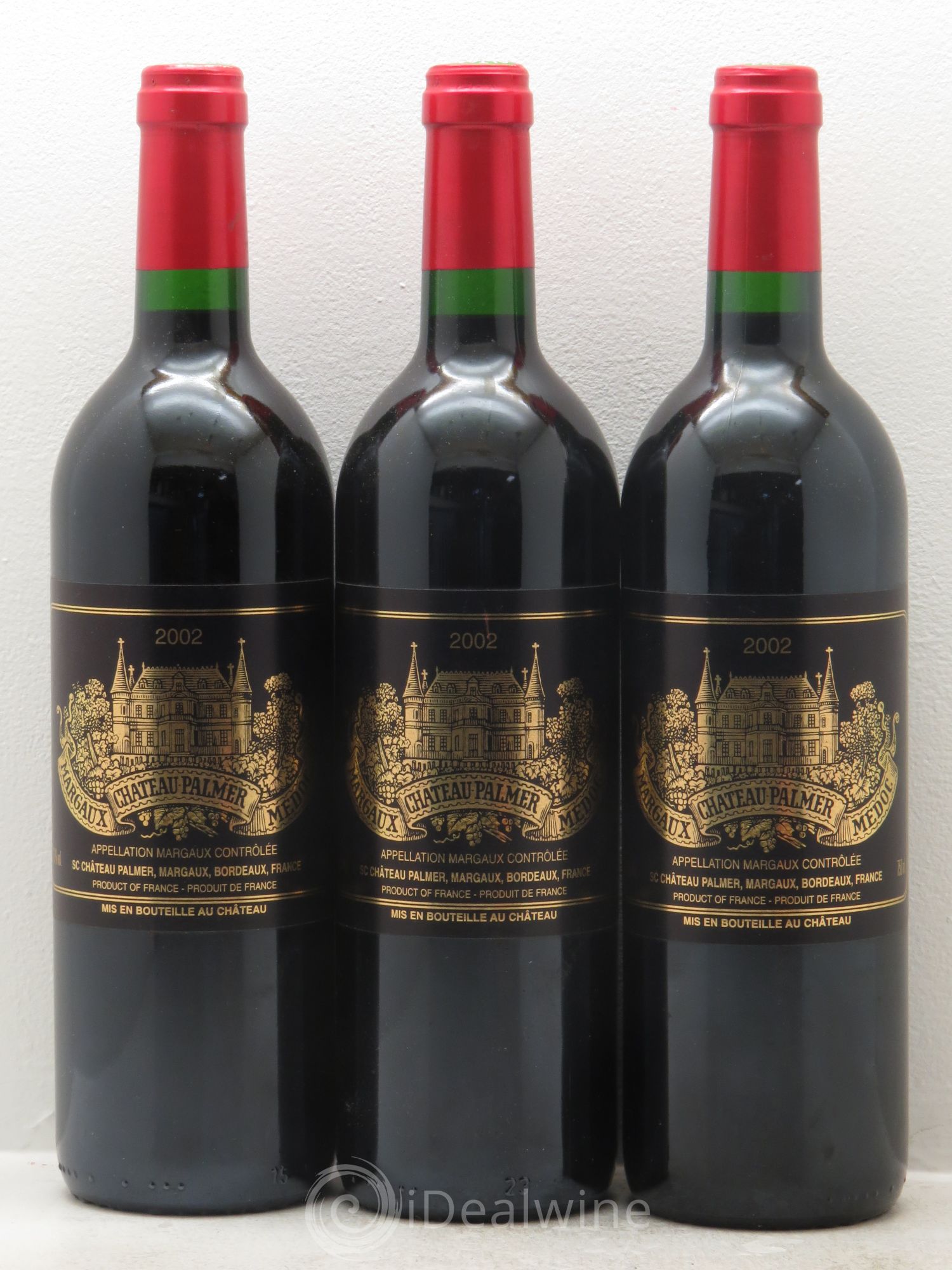 Château Palmer 3ème Grand Cru Classé 2002 - Lot de 3 bouteilles - 0