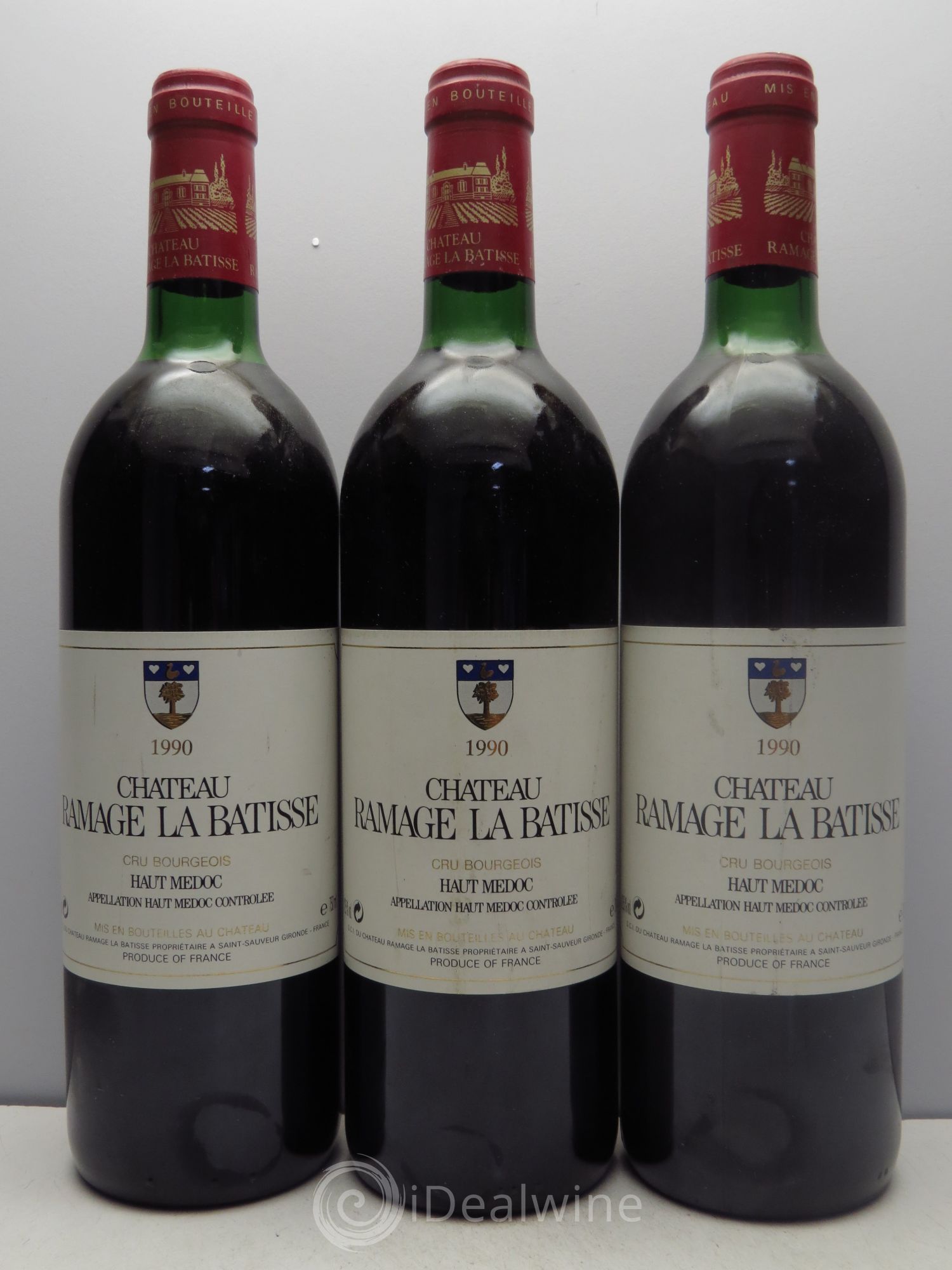 Château Ramage la Bâtisse Cru Bourgeois 1990 - Lot de 3 bouteilles - 0
