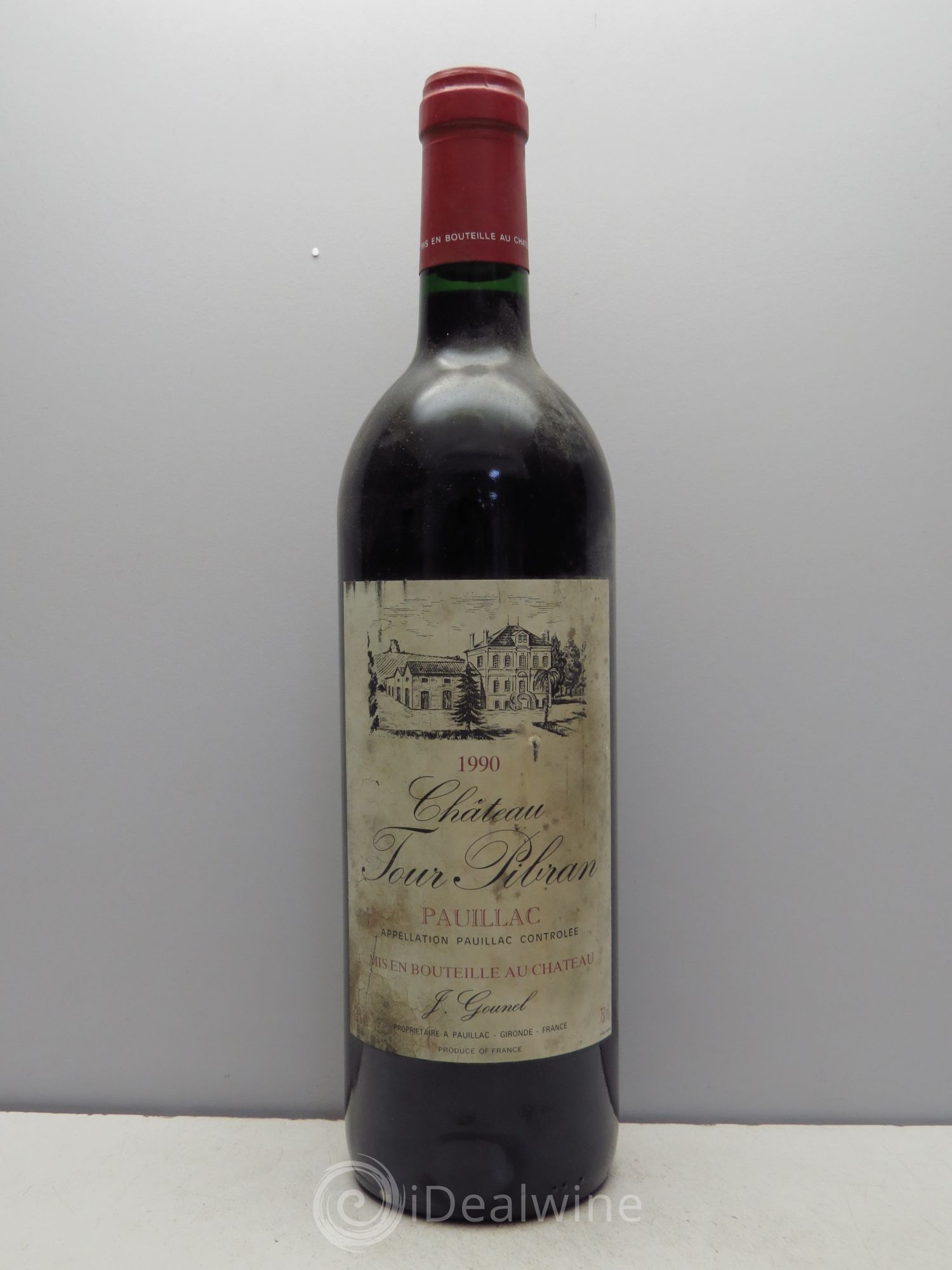 Château Tour Pibran Cru Bourgeois 1990 - Lot de 12 bouteilles - 0