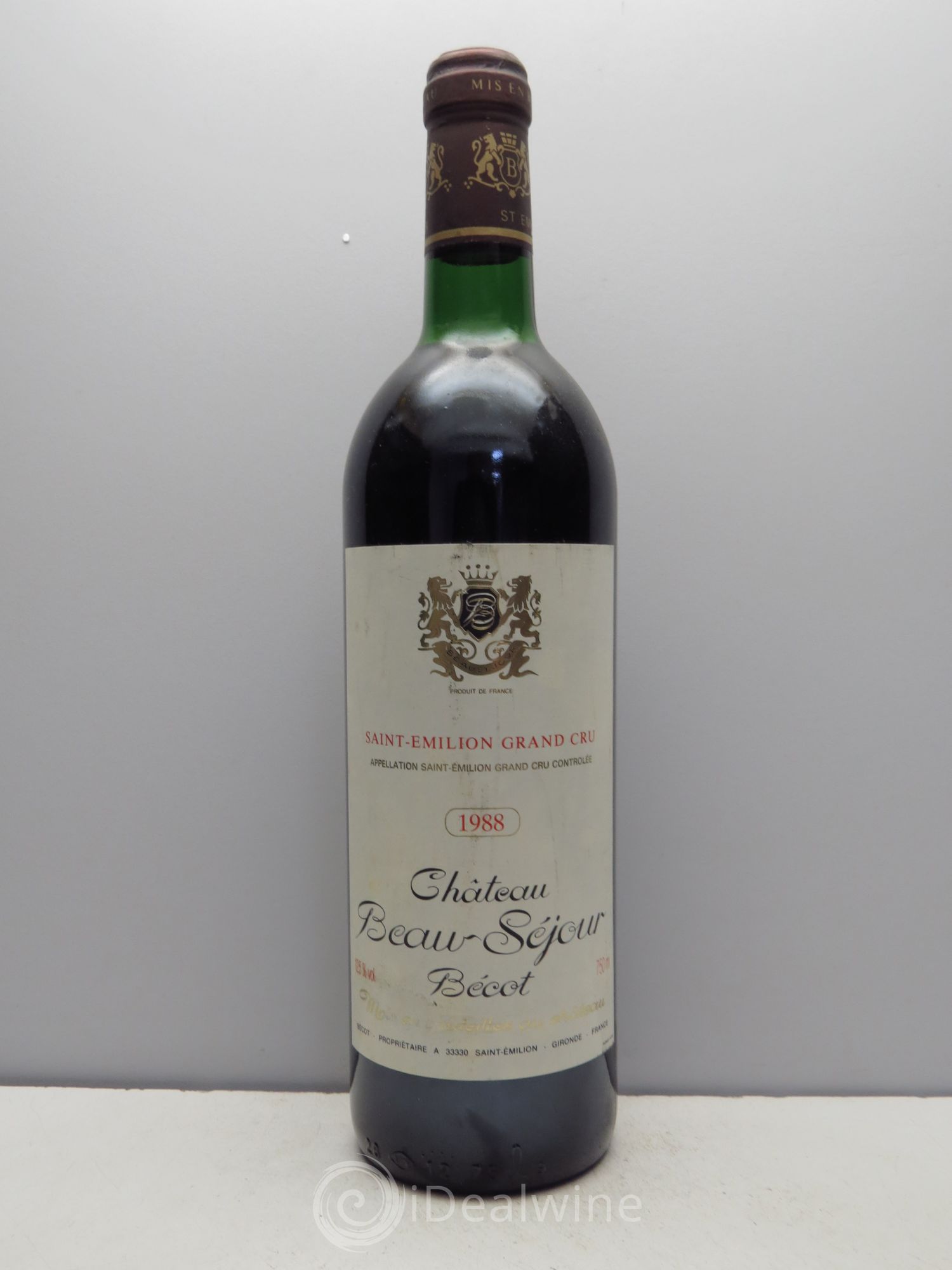 Château Beau-Séjour Bécot 1er Grand Cru Classé B 1988 - Lot de 6 bouteilles - 0