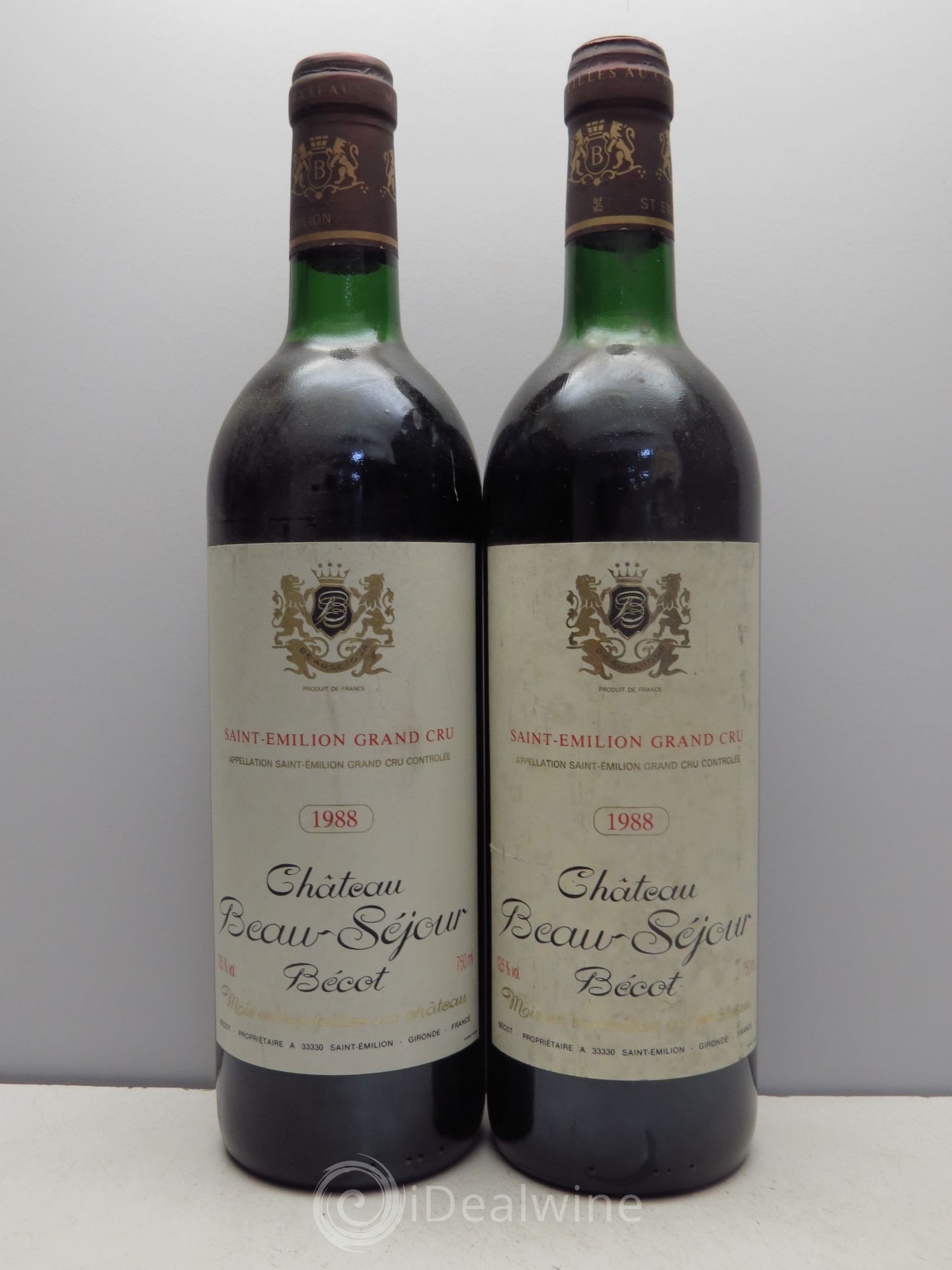 Château Beau-Séjour Bécot 1er Grand Cru Classé B 1988 - Lot de 2 bouteilles - 0