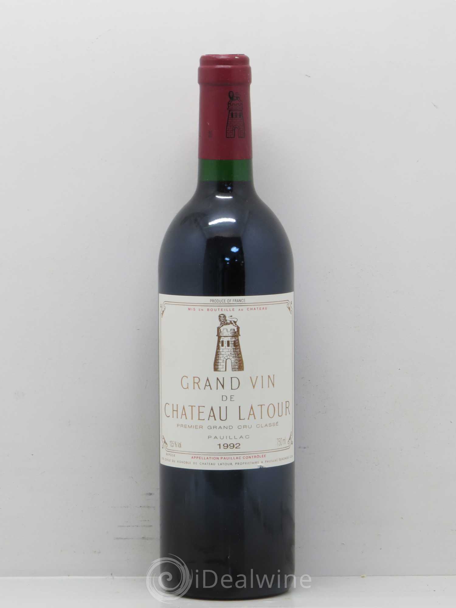 Château Latour 1er Grand Cru Classé 1992 - Lot de 1 bouteille - 0
