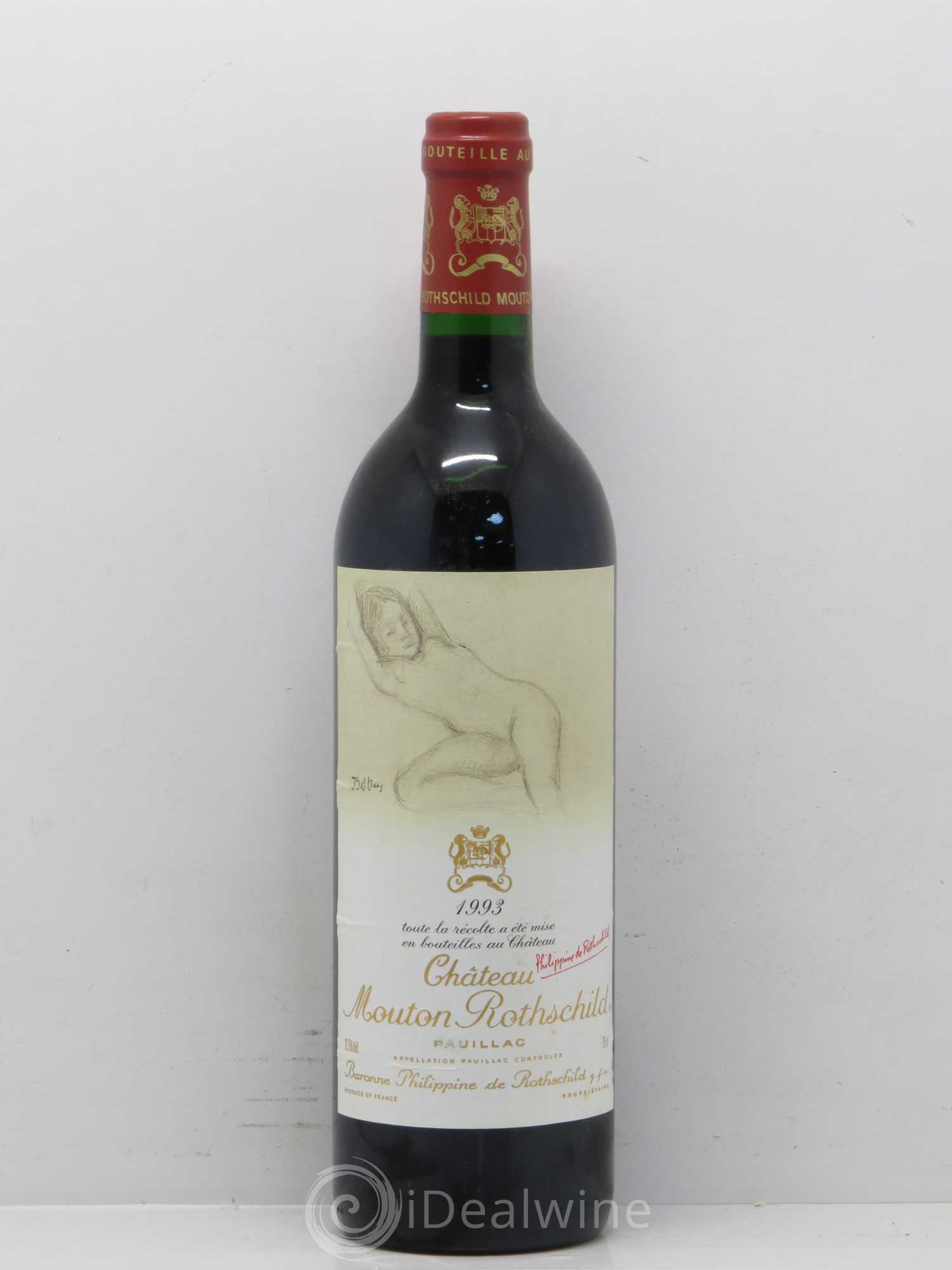 Château Mouton Rothschild 1er Grand Cru Classé 1993 - Lot de 1 bouteille - 0