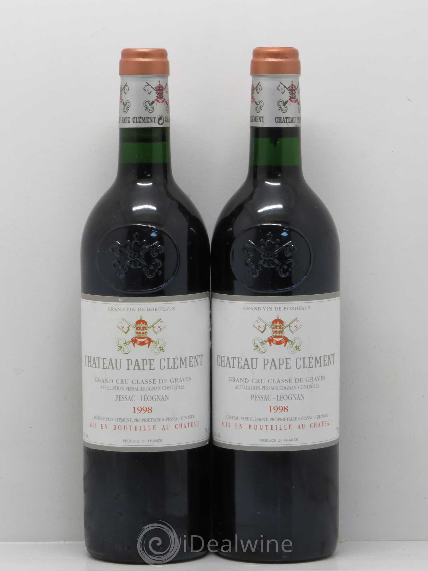 Château Pape Clément Cru Classé de Graves 1998 - Lot de 2 bouteilles - 0