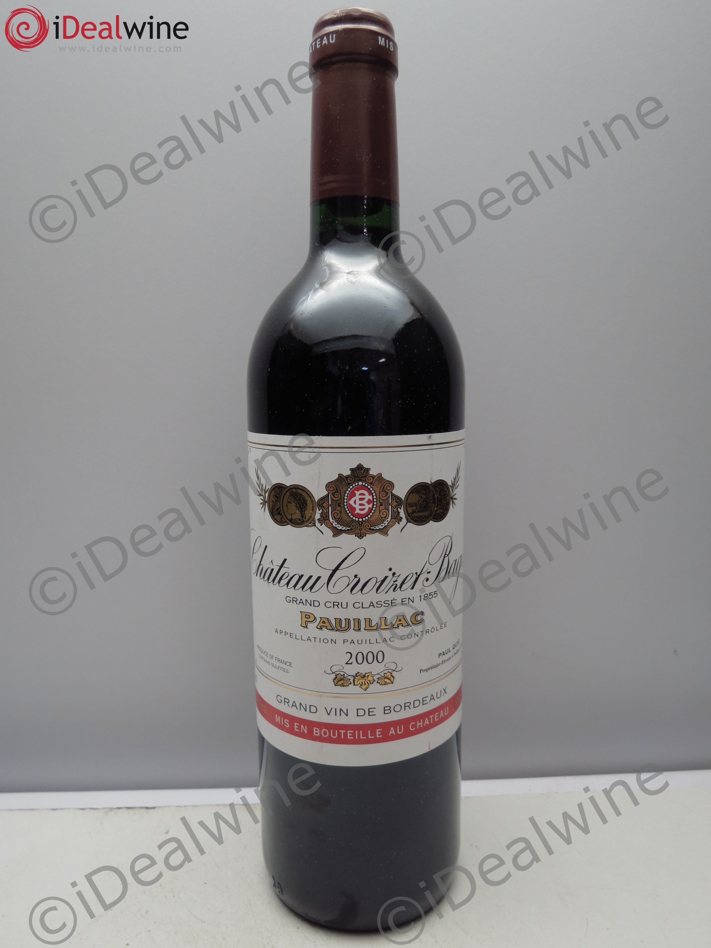 Château Croizet Bages 5ème Grand Cru Classé 2000 - Lot de 1 bouteille - 0