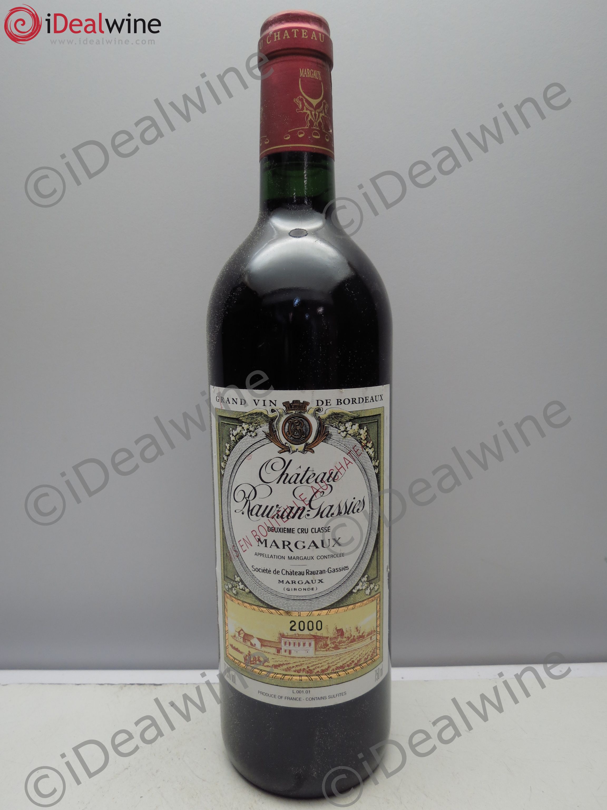 Château Rauzan-Gassies 2ème Grand Cru Classé 2000 - Lot de 1 bouteille - 0
