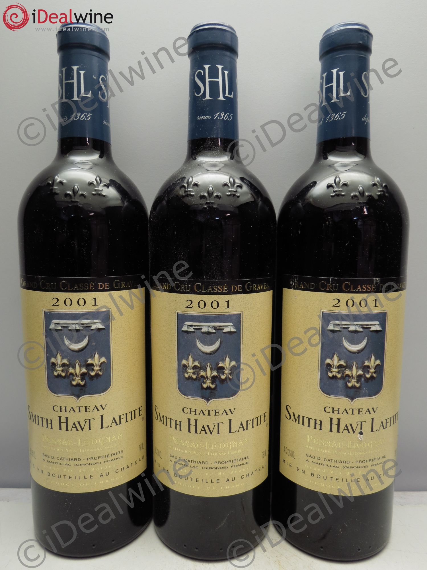 Château Smith Haut Lafitte Cru Classé de Graves 2001 - Lot de 3 bouteilles - 0