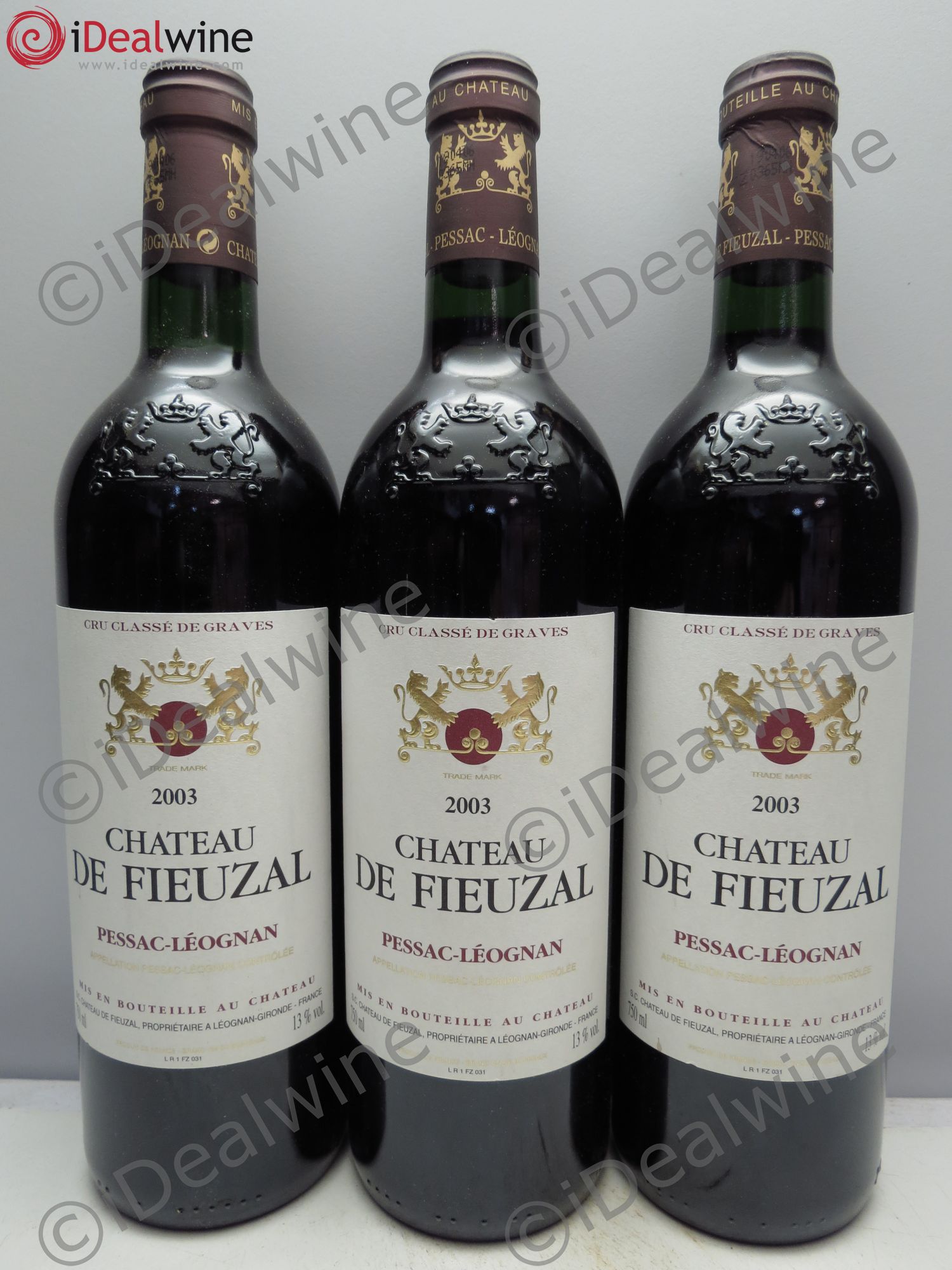 Château de Fieuzal Cru Classé de Graves 2003 - Lot de 3 bouteilles - 0