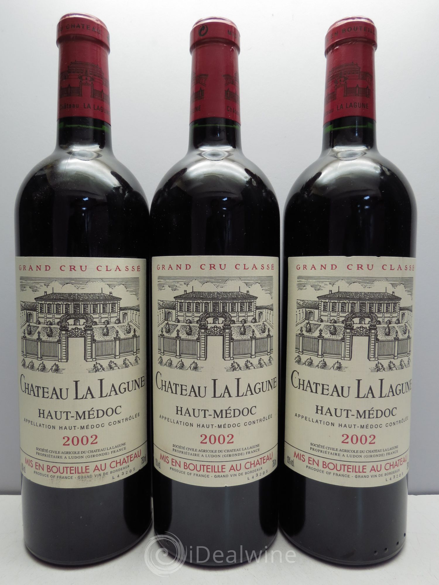 Château la Lagune 3ème Grand Cru Classé 2002 - Lot de 3 bouteilles - 0