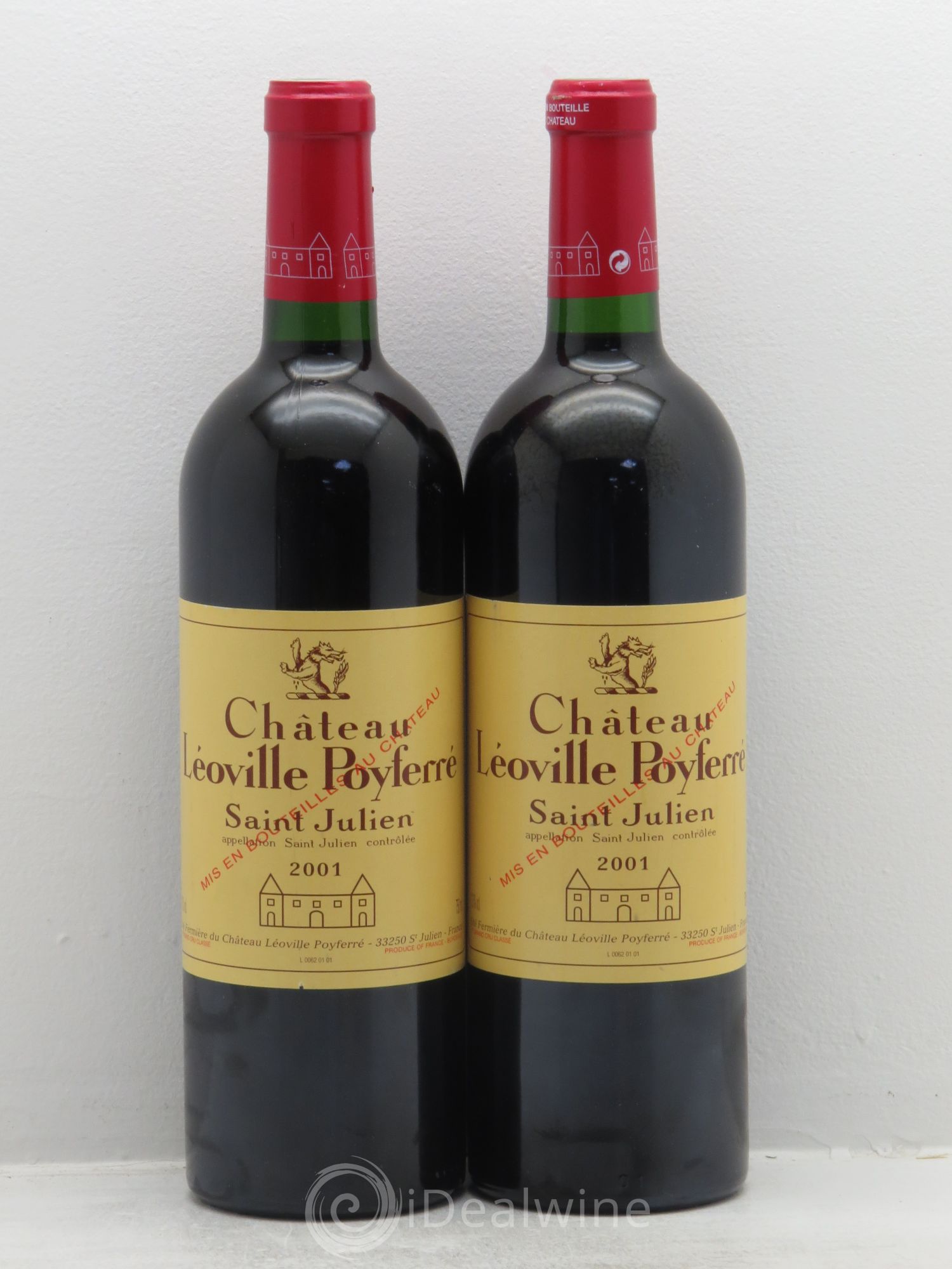 Château Léoville Poyferré 2ème Grand Cru Classé 2001 - Lot de 2 bouteilles - 0