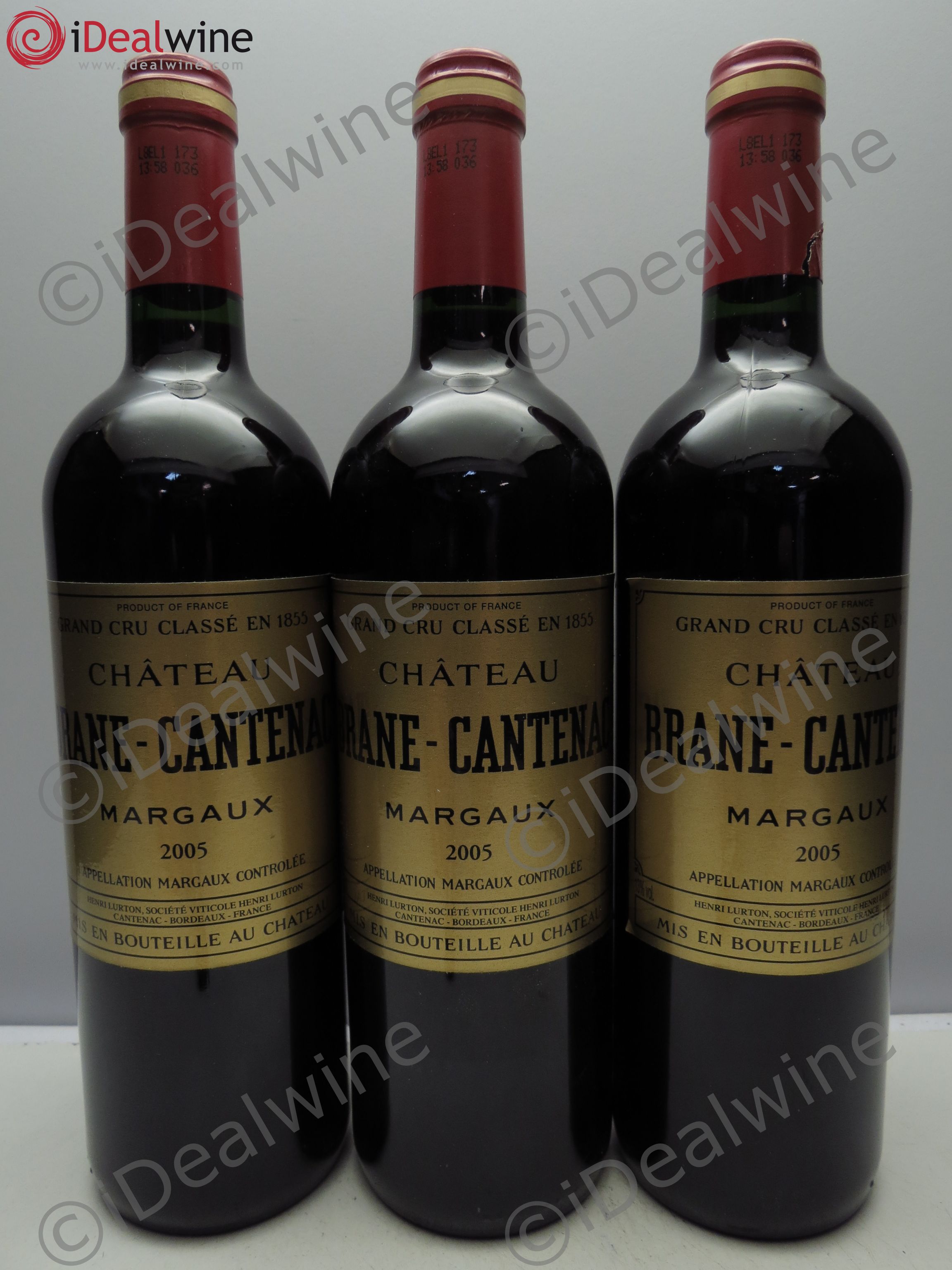 Château Brane Cantenac 2ème Grand Cru Classé 2005 - Lot de 3 bouteilles - 0
