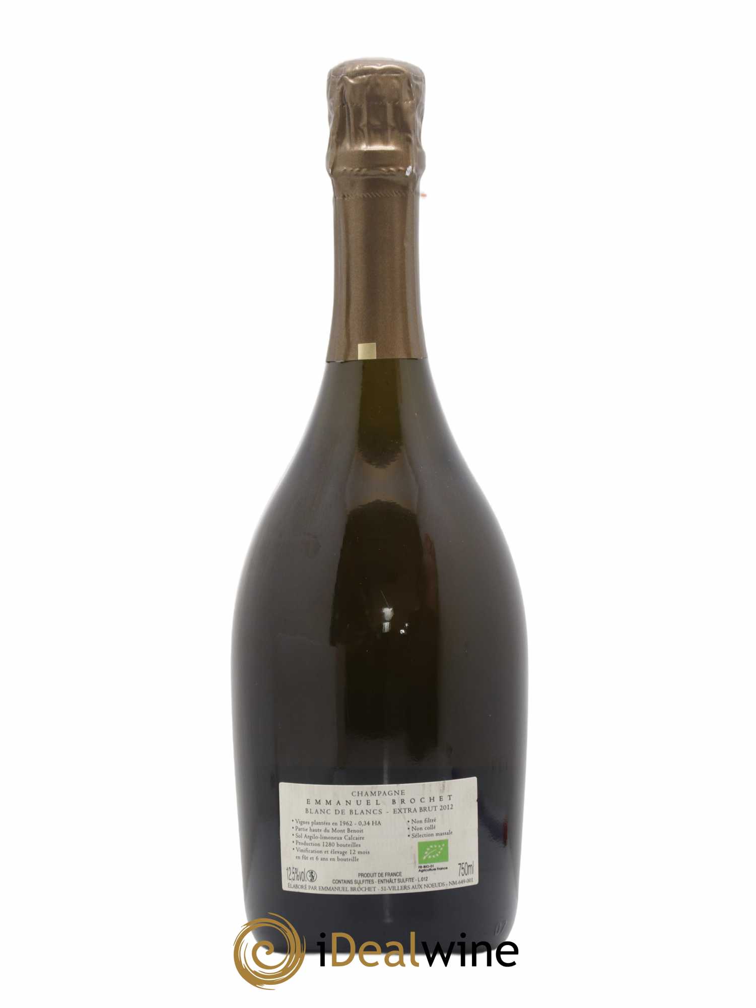 Blanc de Blancs Extra-Brut Les Hauts Chardonnays Emmanuel Brochet 2012 - Lot de 1 bouteille - 1