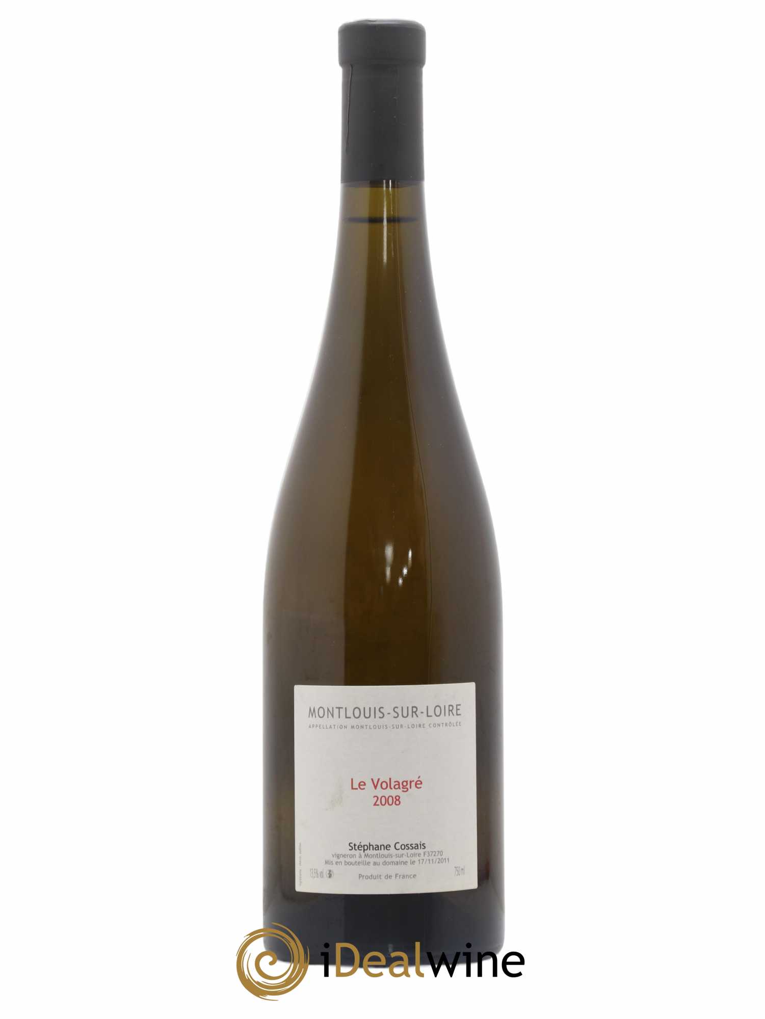 Montlouis-sur-Loire Le Volagré Stéphane Cossais 2008 - Lot de 1 bouteille - 0