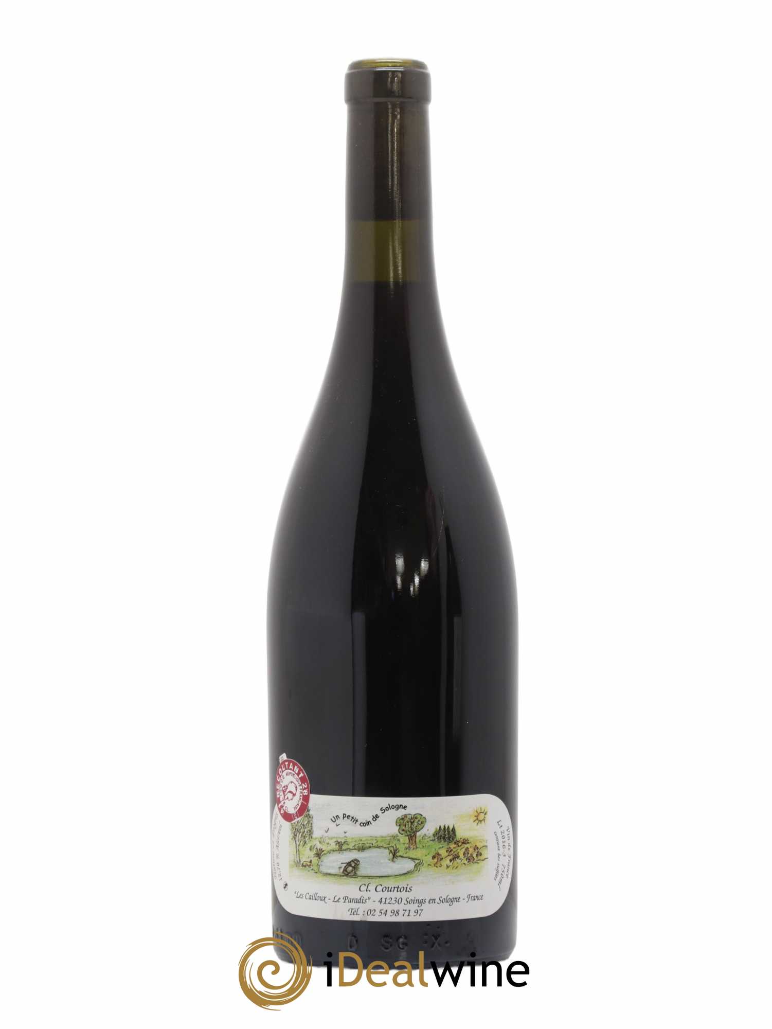 Vin de France Racines Les Cailloux du Paradis - Claude Courtois 2016 - Lot de 1 bouteille - 1