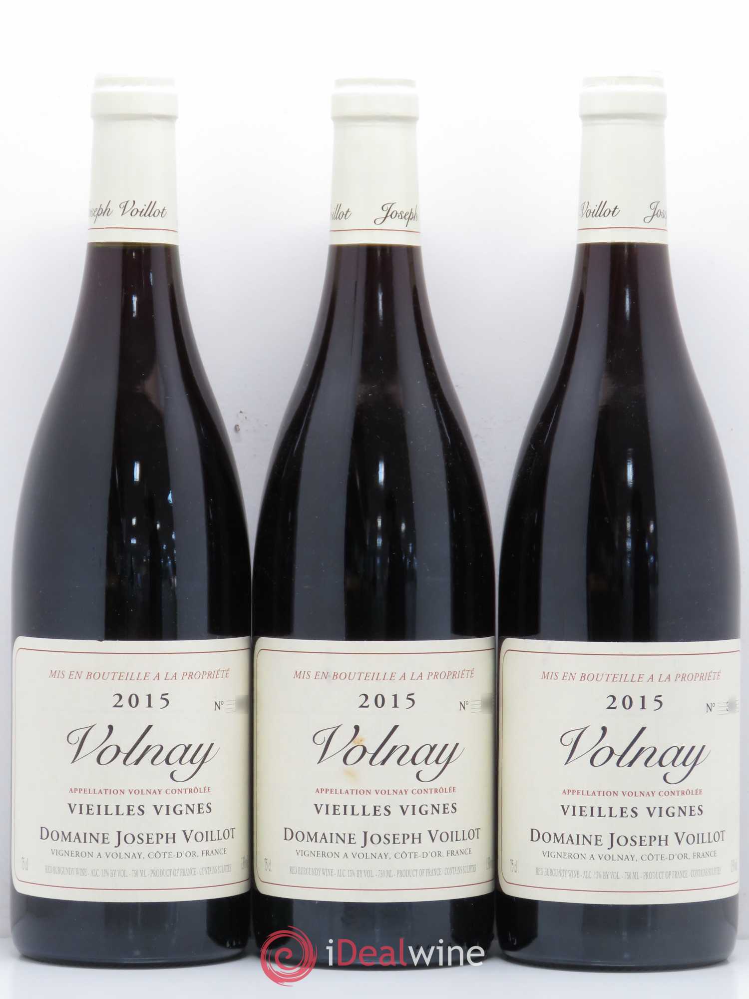 Volnay Vieilles vignes Joseph Voillot (Domaine) 2015 - Lot de 3 bouteilles - 0