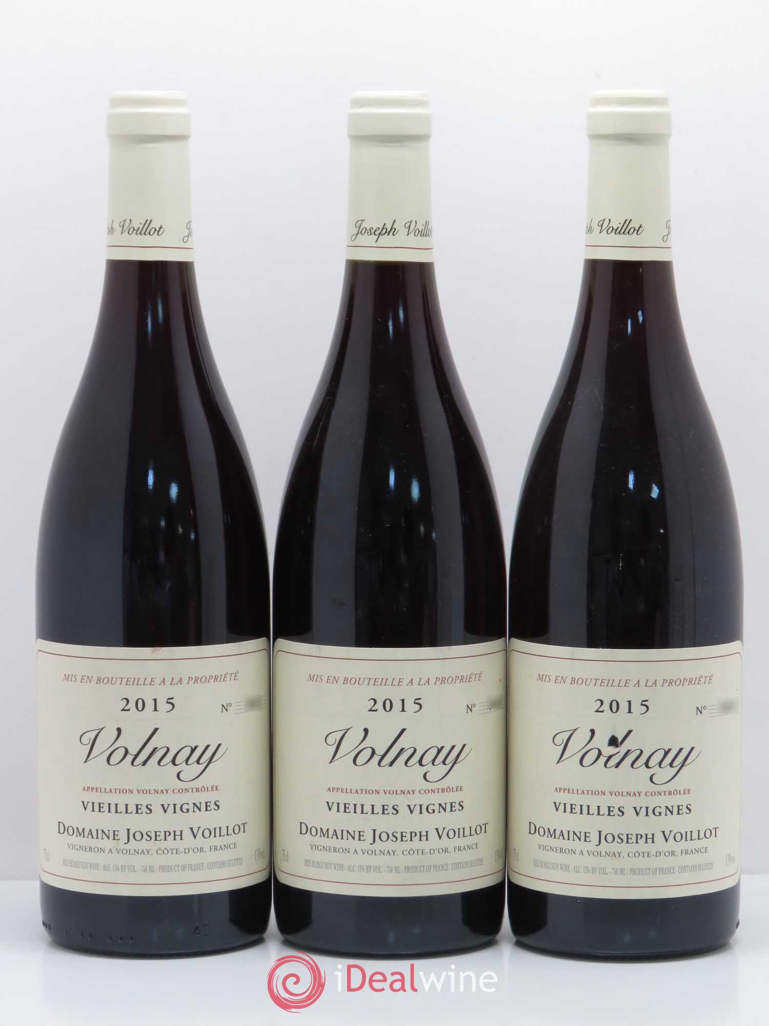 Volnay Vieilles vignes Joseph Voillot (Domaine) 2015 - Lot de 3 bouteilles - 0