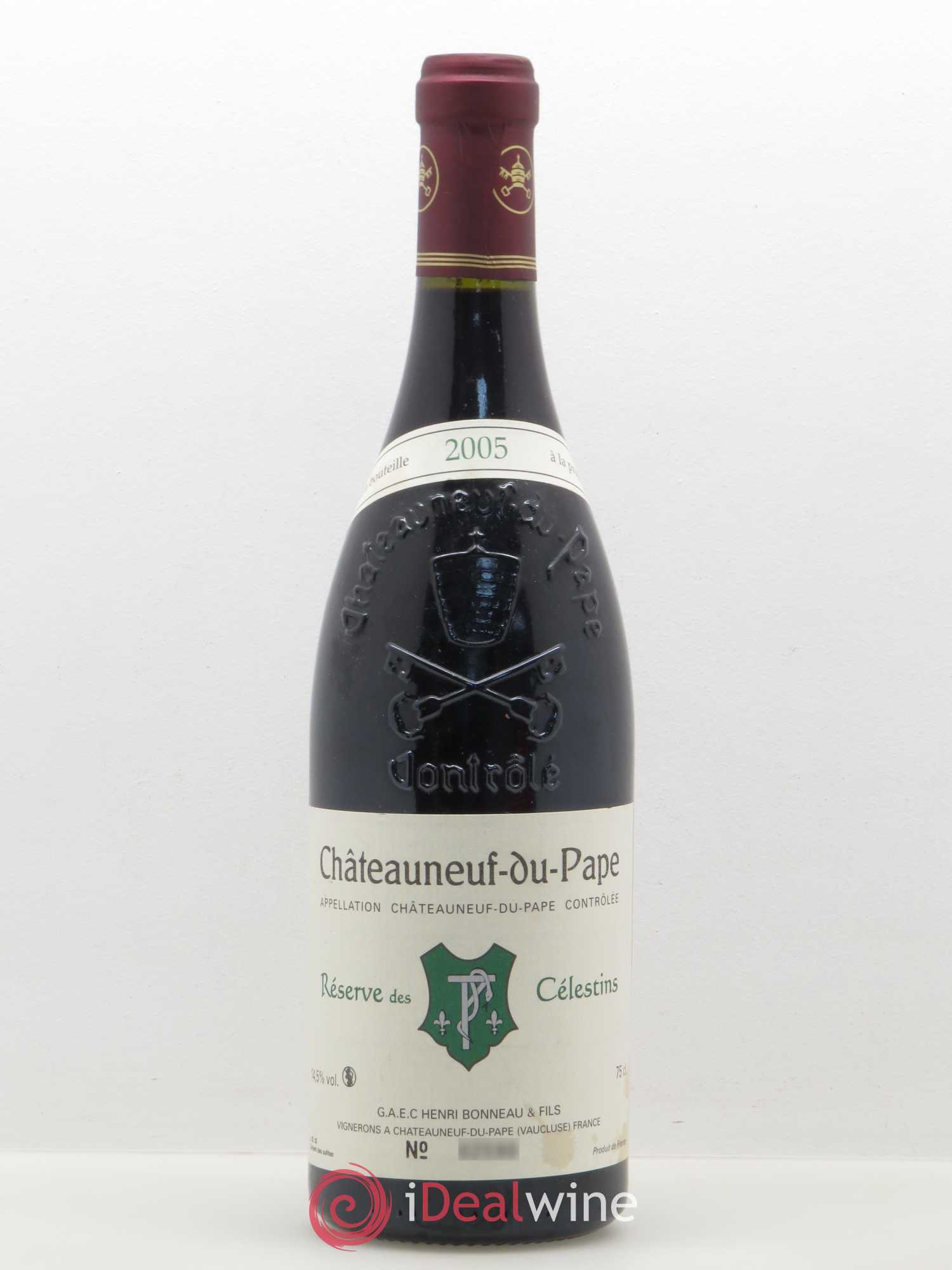 Châteauneuf-du-Pape Réserve des Célestins Henri Bonneau & Fils 2005 - Lot de 1 bouteille - 0