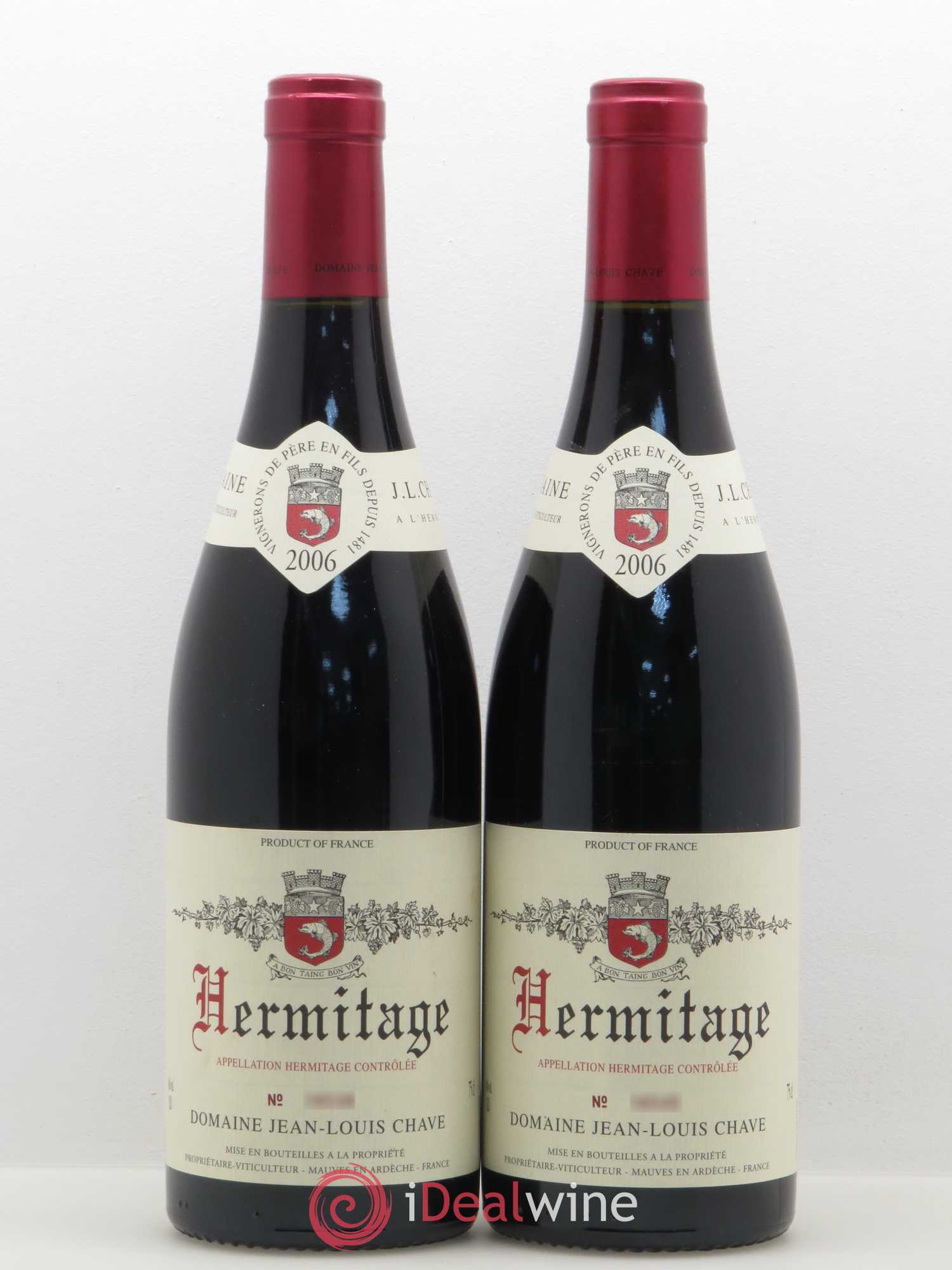 Hermitage Jean-Louis Chave 2006 - Lot de 2 bouteilles - 0