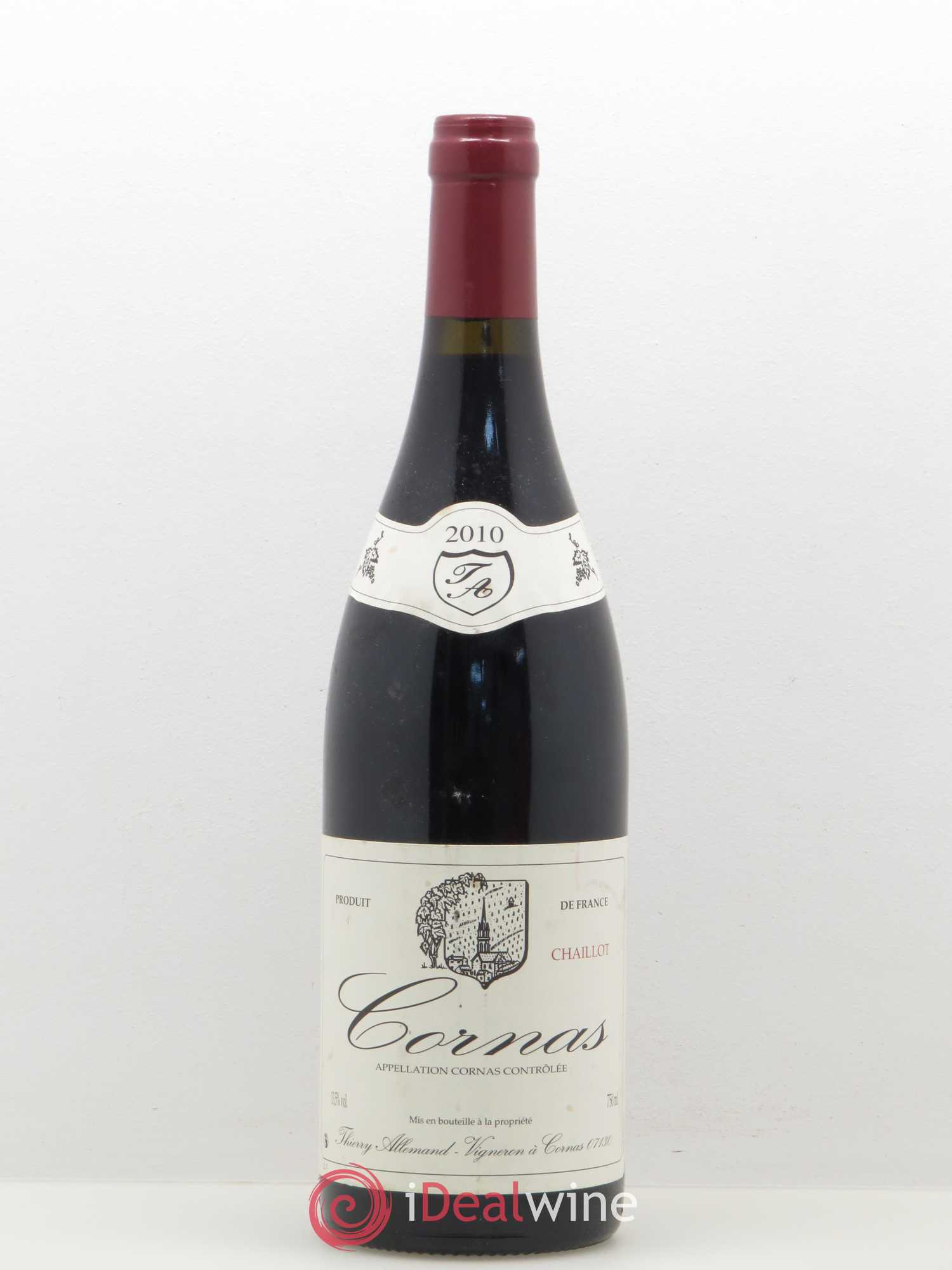 Cornas Chaillot Thierry Allemand 2010 - Lot de 1 bouteille - 0