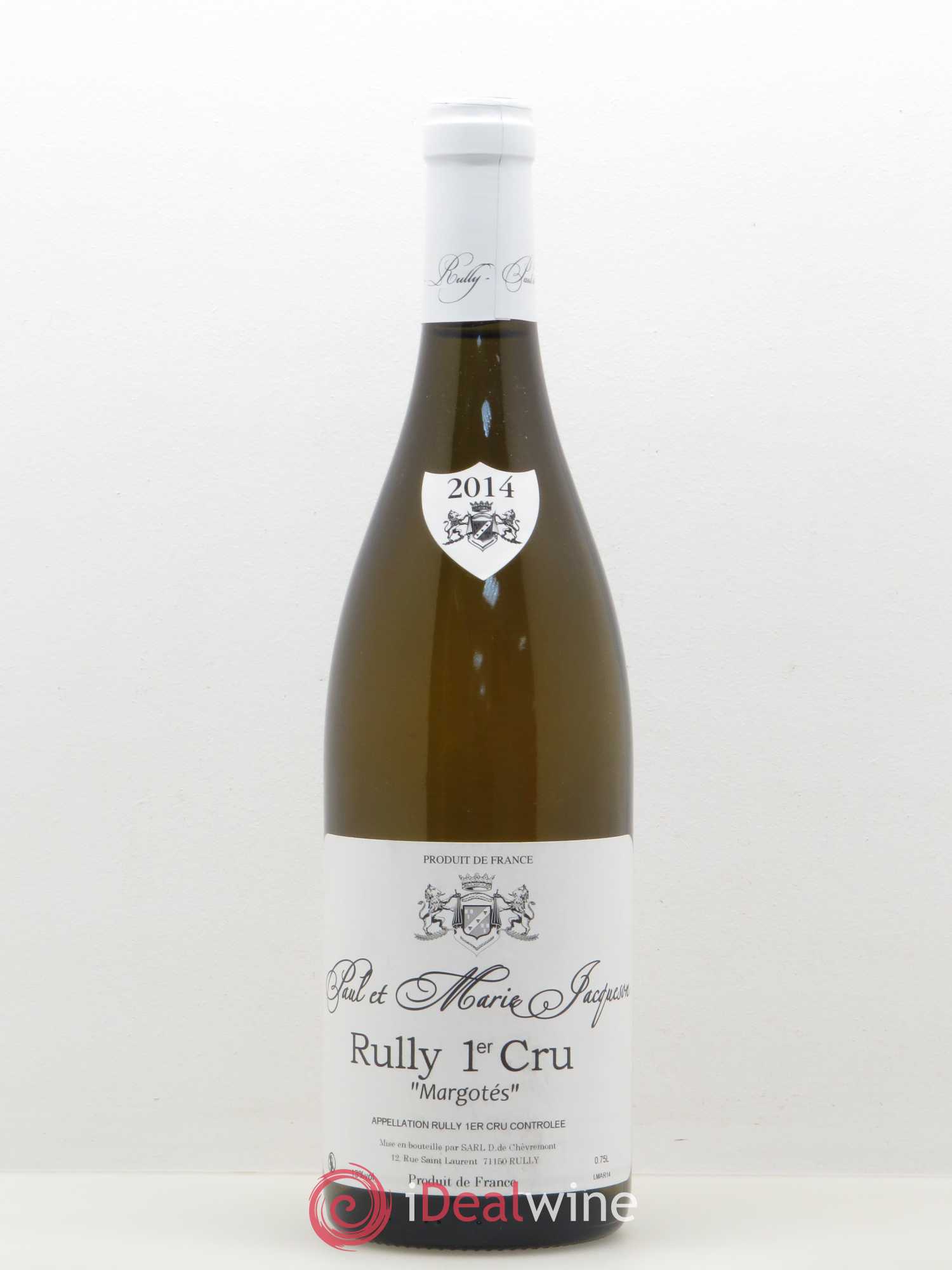 Rully 1er Cru Margotés Paul & Marie Jacqueson 2014 - Posten von 1 Flasche - 0