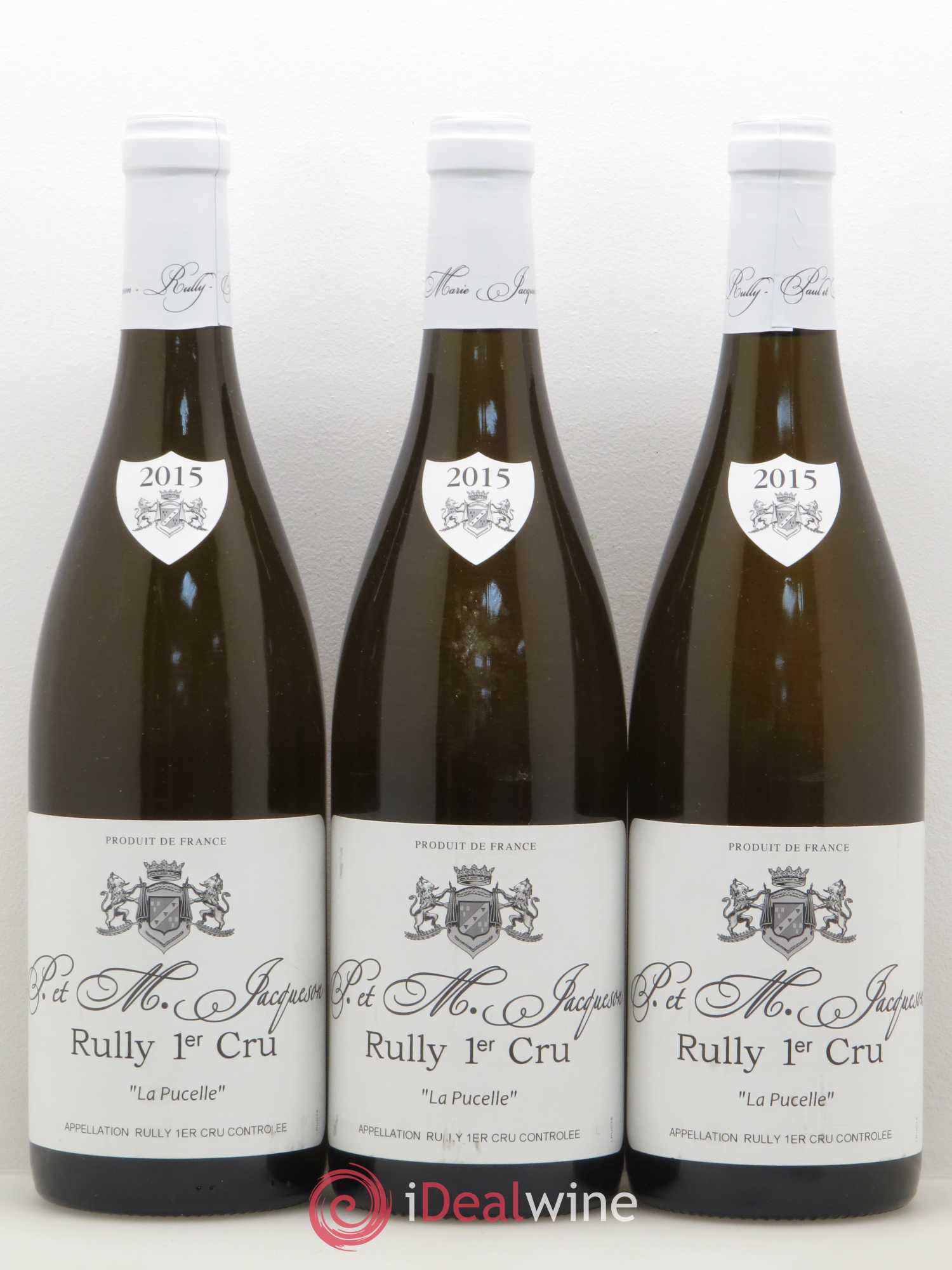Rully 1er Cru La Pucelle Paul & Marie Jacqueson 2015 - Posten von 3 Flaschen - 0