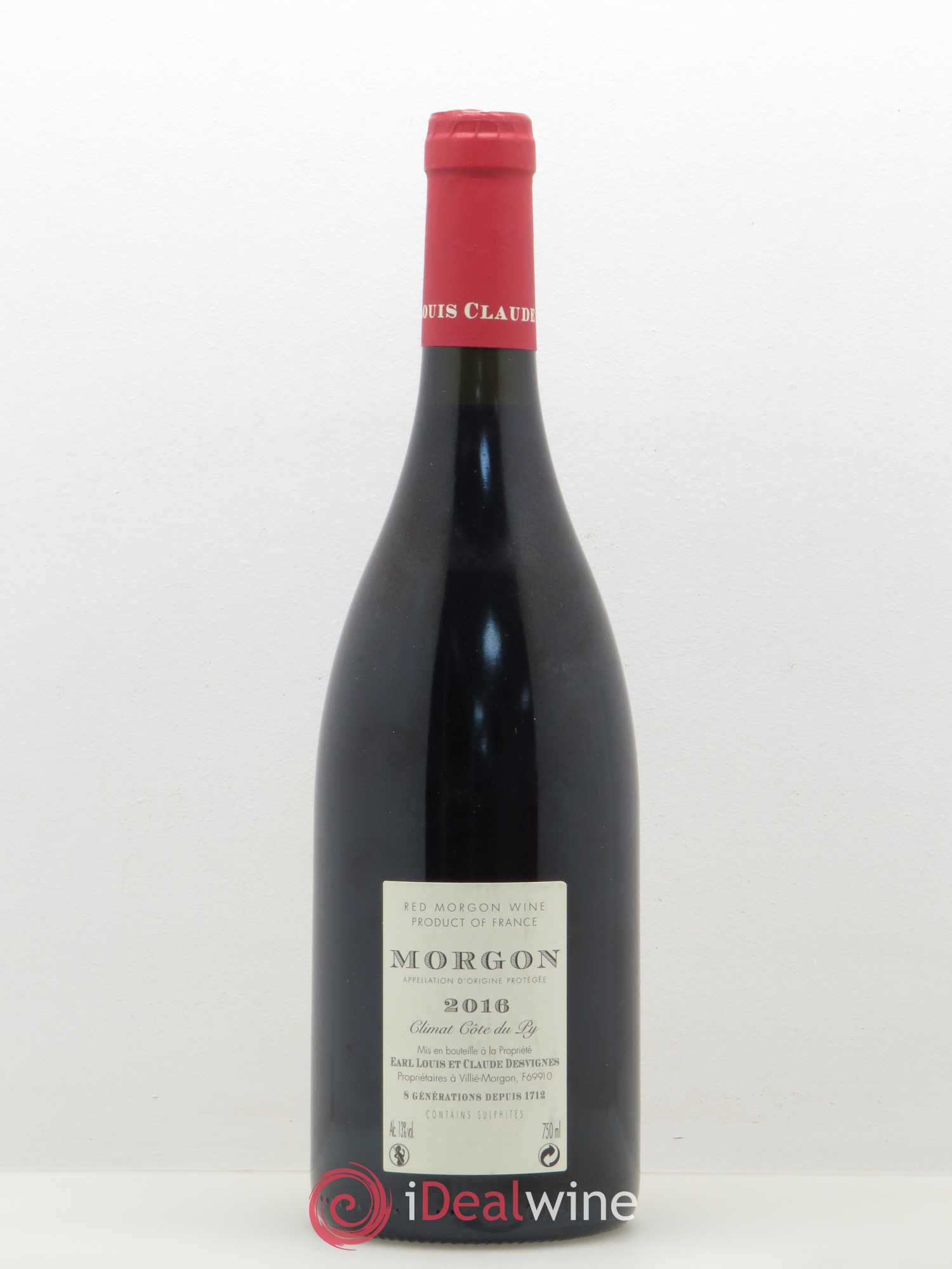 Morgon Côte du Py Louis-Claude Desvignes 2016 - Lot de 1 bouteille - 1