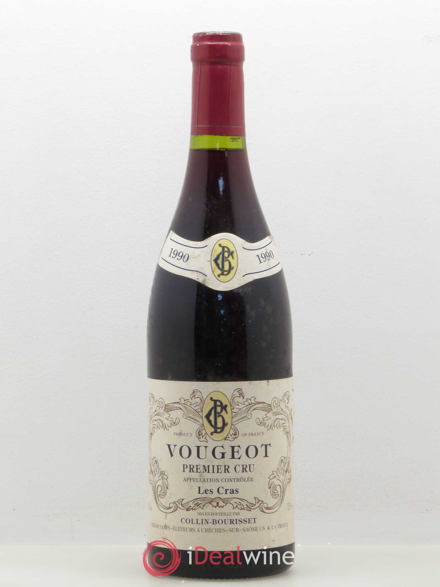 Vougeot 1er Cru Les Cras Domaine Collin Bourisset 1990 - Posten von 1 Flasche - 0