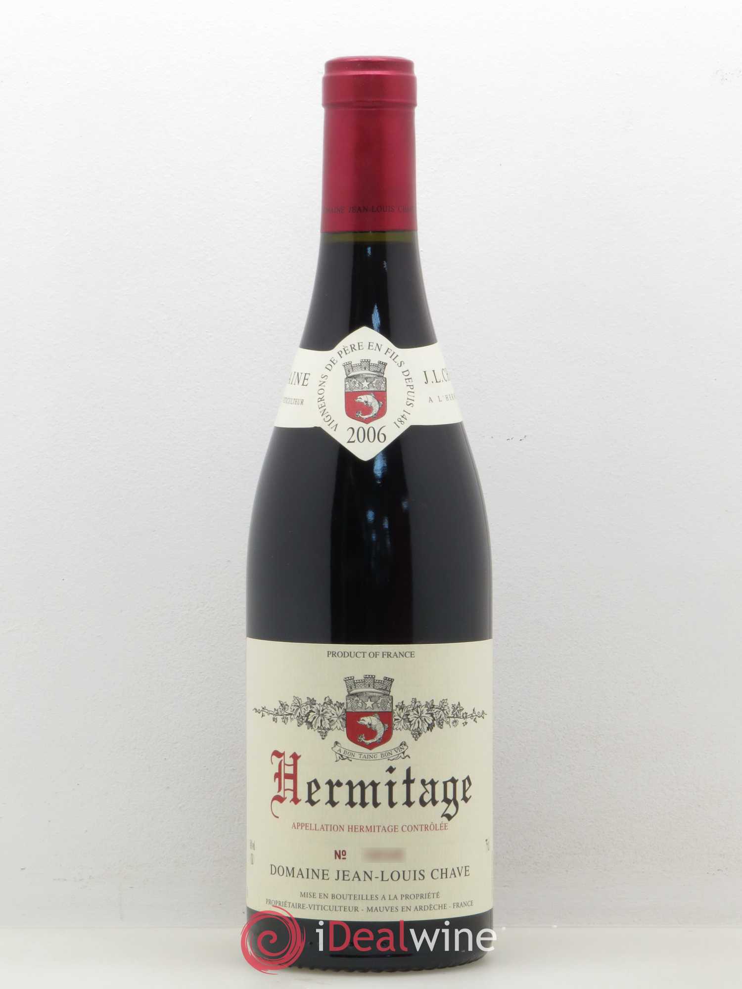 Hermitage Jean-Louis Chave 2006 - Lot de 1 bouteille - 0
