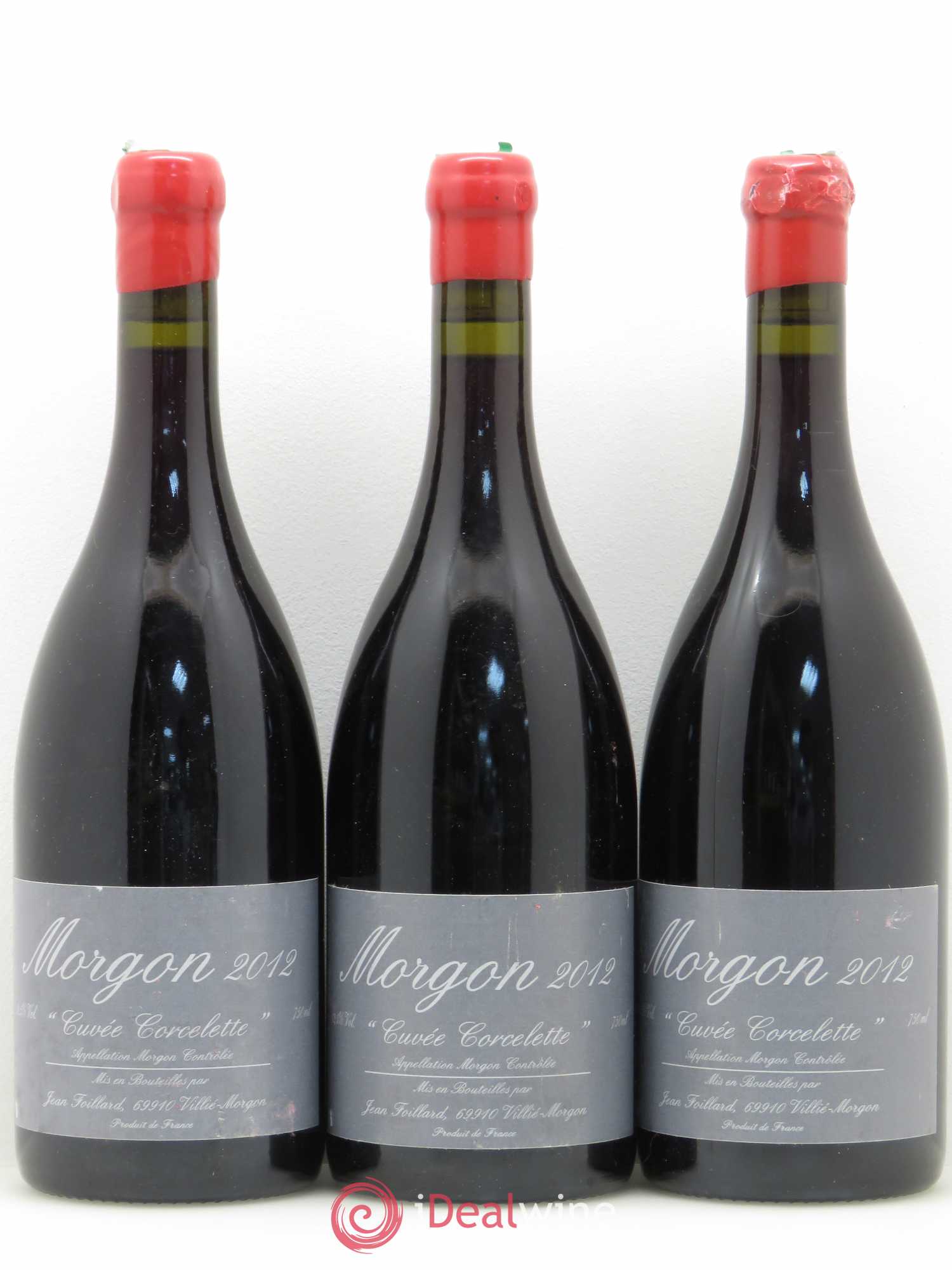 Morgon Corcelette Jean Foillard 2012 - Lot de 3 bouteilles - 0