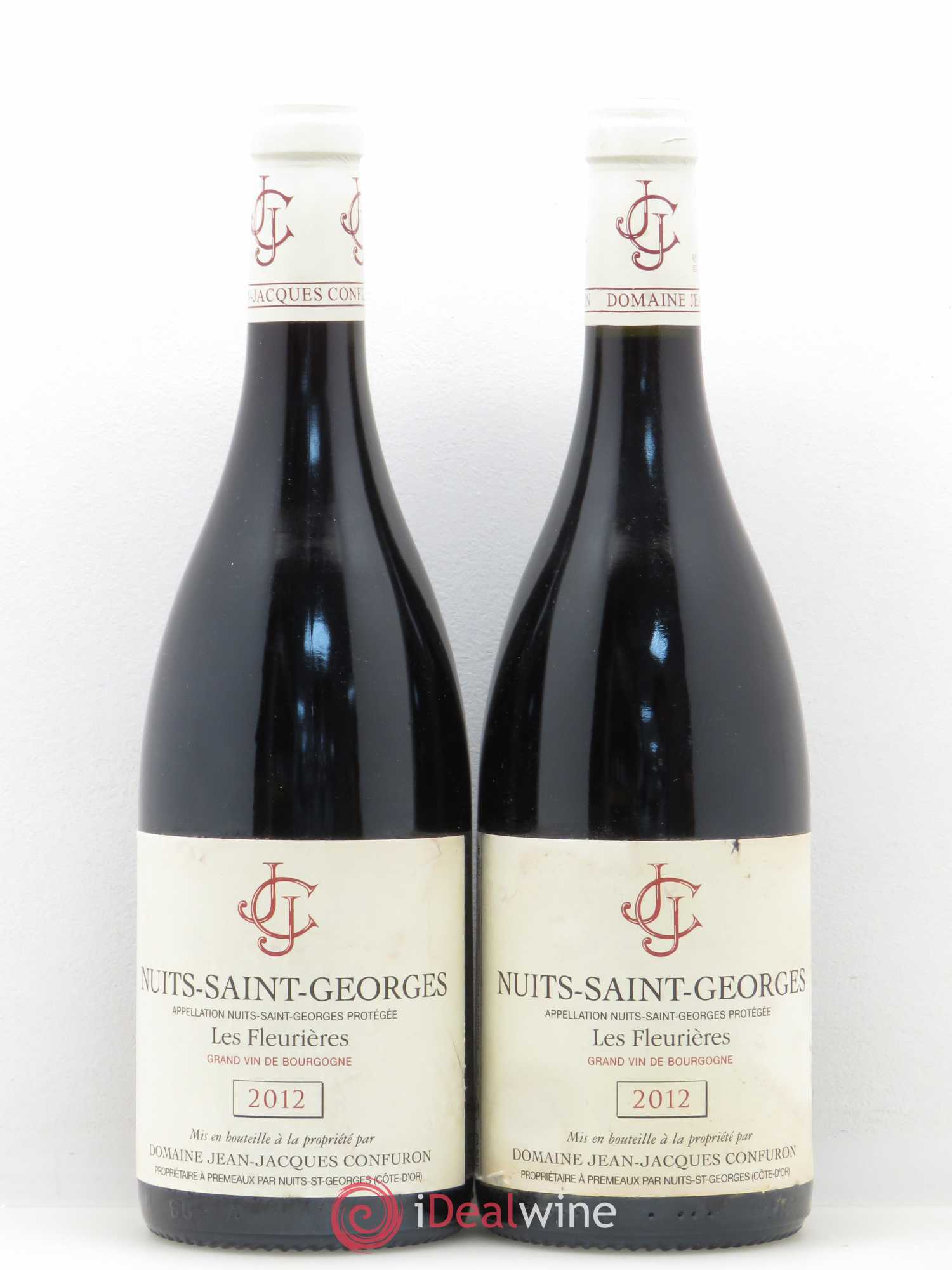 Nuits-Saint-Georges 1er Cru Les Fleurières Jean Jacques Confuron (sans prix de réserve) 2012 - Posten von 2 Flaschen - 0