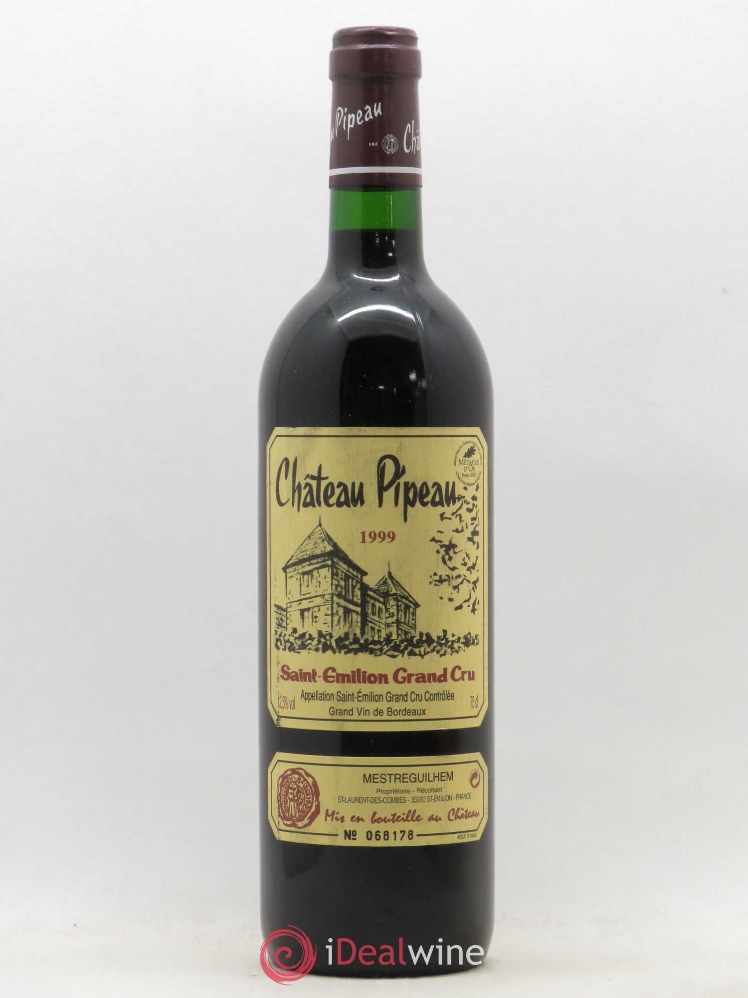 Château Pipeau 1999 - Lot de 1 bouteille - 0