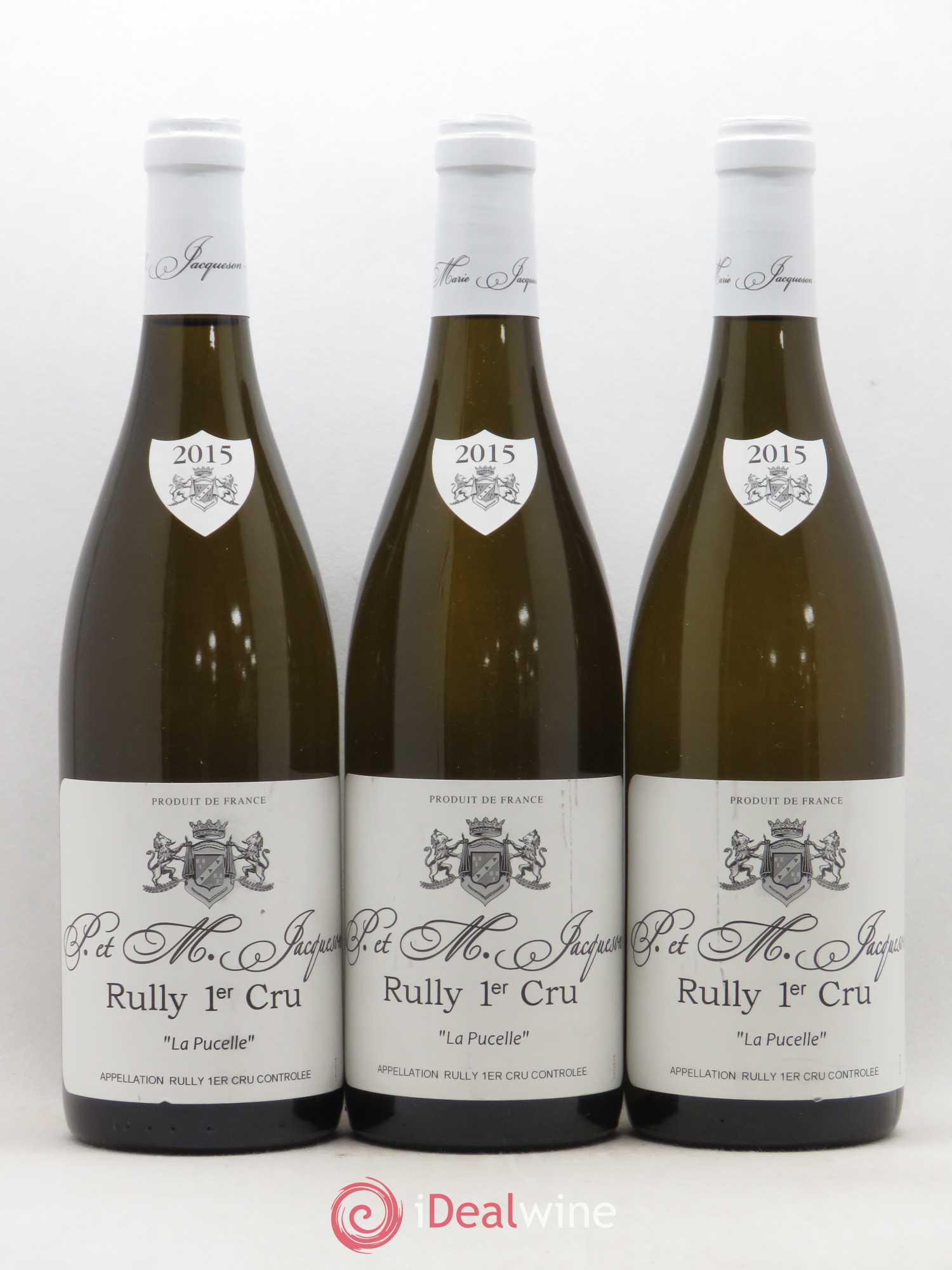 Rully 1er Cru La Pucelle Paul & Marie Jacqueson 2015 - Lot de 3 bouteilles - 0