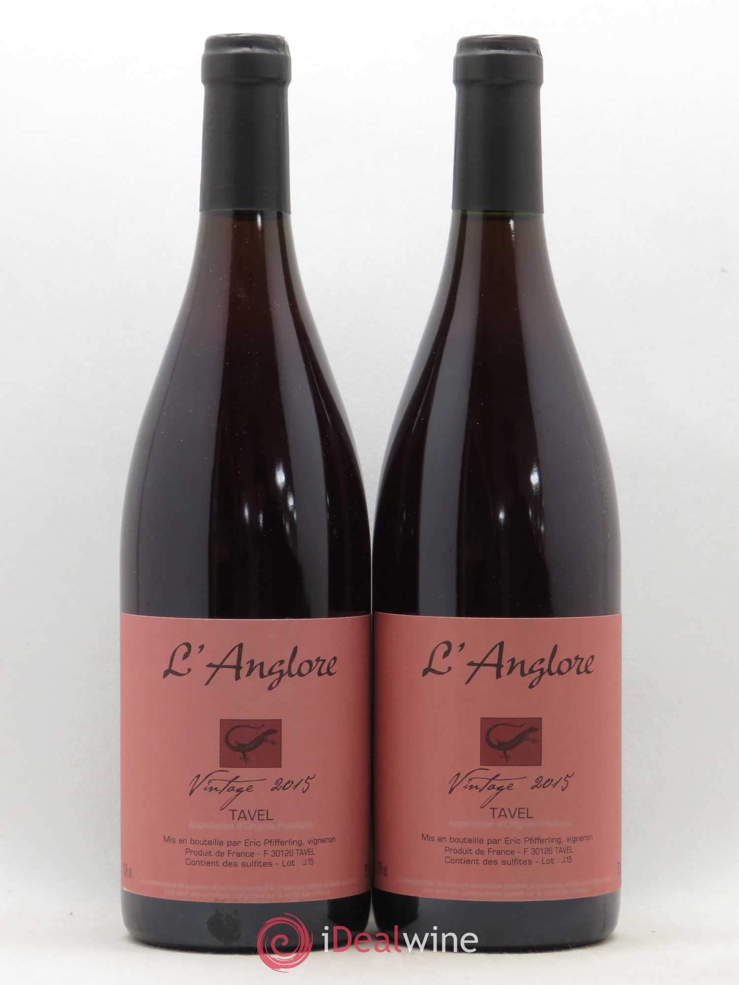 Tavel Vintage L'Anglore 2015 - Lot de 2 bouteilles - 0