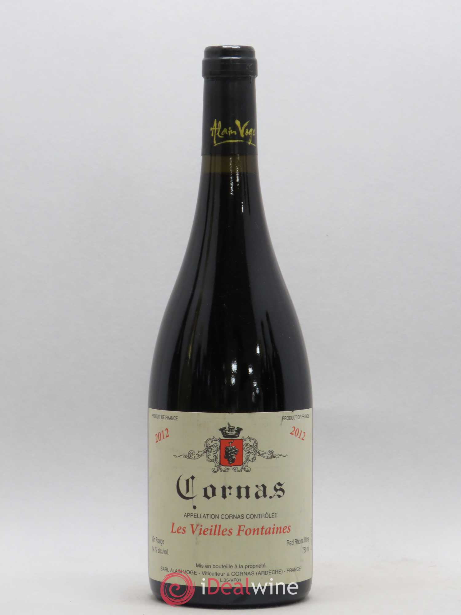 Cornas Les Vieilles Fontaines Alain Voge (Domaine) 2012 - Lot de 1 bouteille - 0