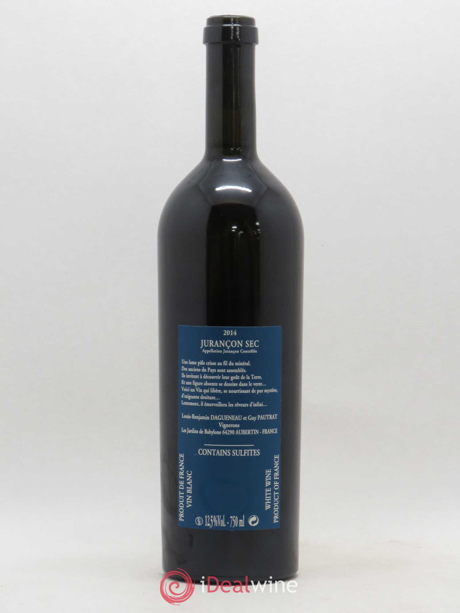Vin de France(anciennement Jurançon) Les Jardins de Babylone Sec Didier Dagueneau 2014 - Lot de 1 bouteille - 1
