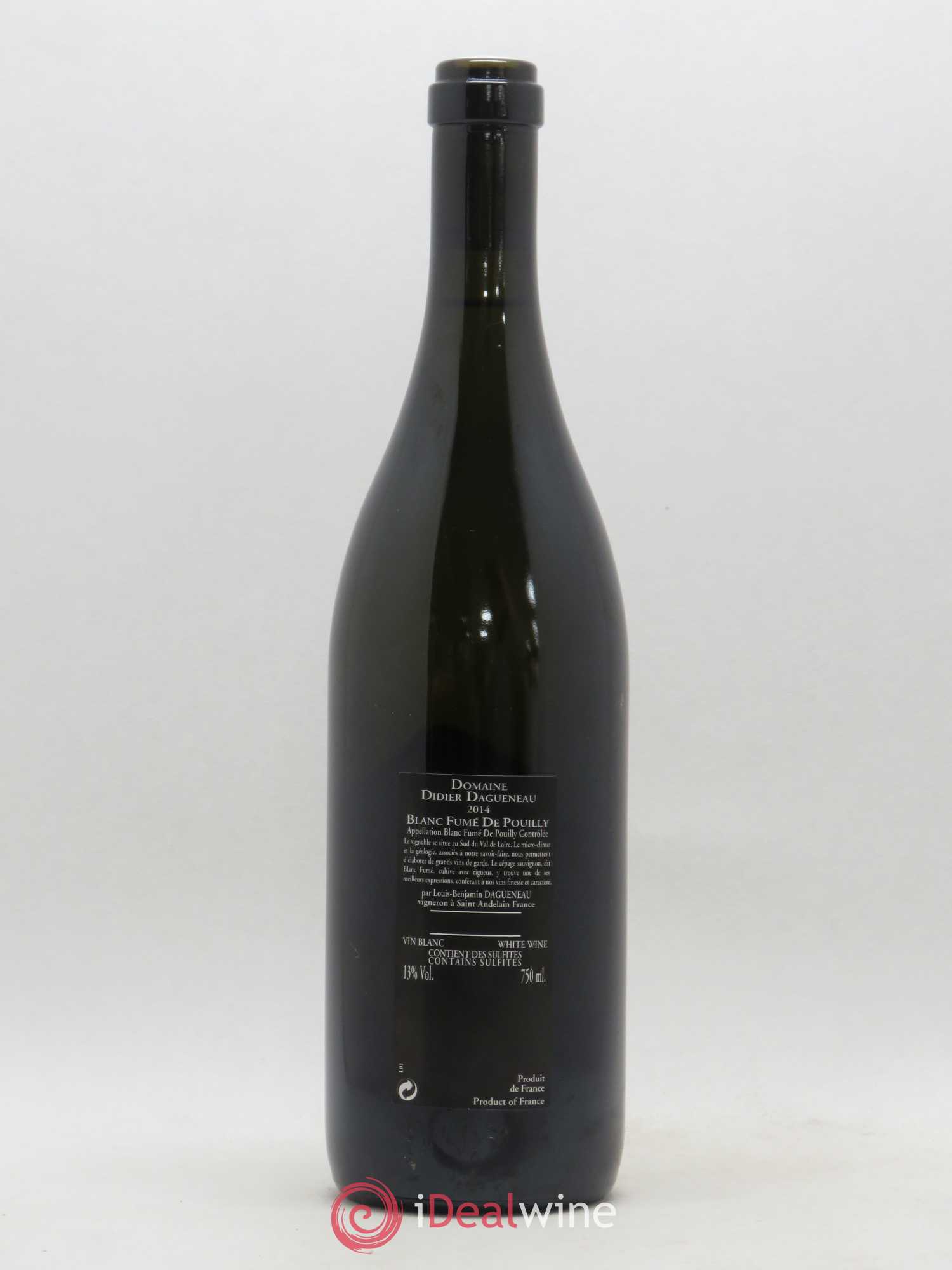 Vin de France (anciennement Pouilly-Fumé) Silex Dagueneau (Domaine Didier - Louis-Benjamin) 2014 - Lot de 1 bouteille - 1