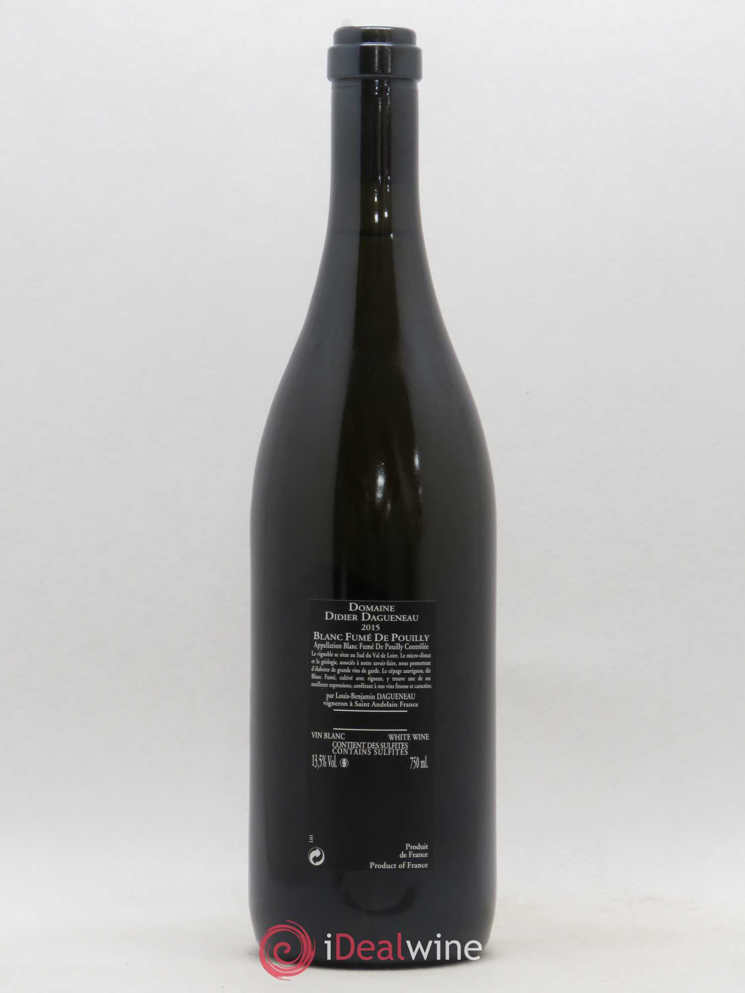 Vin de France (anciennement Pouilly-Fumé) Silex Dagueneau (Domaine Didier - Louis-Benjamin) 2015 - Lot de 1 bouteille - 1