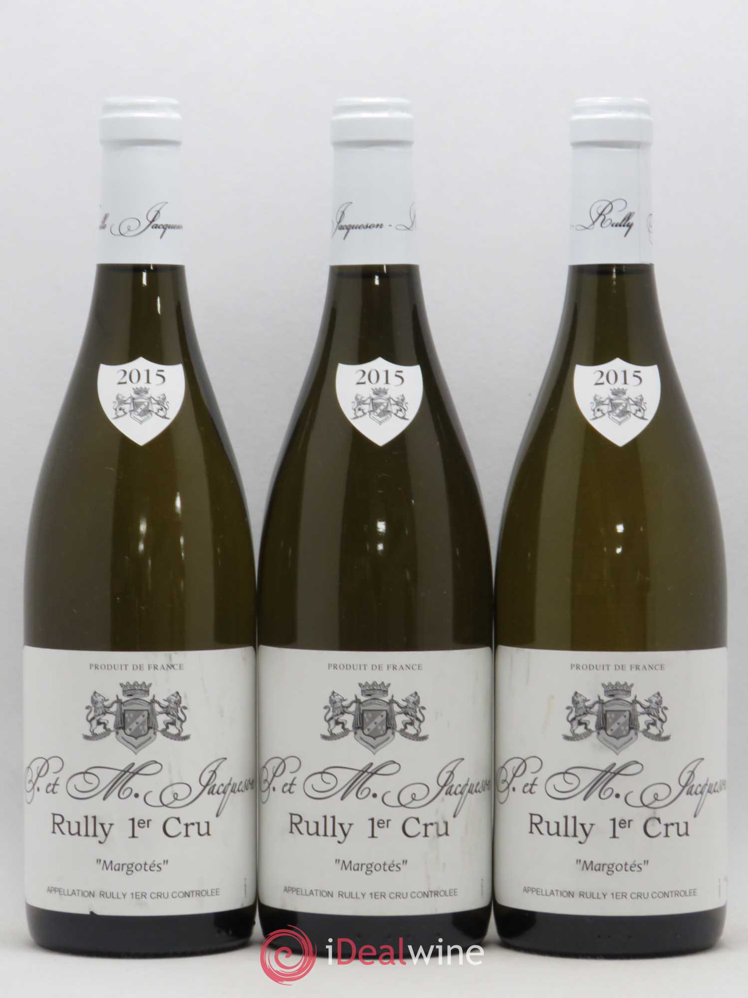 Rully 1er Cru Margotés Paul & Marie Jacqueson 2015 - Lot de 3 bouteilles - 0