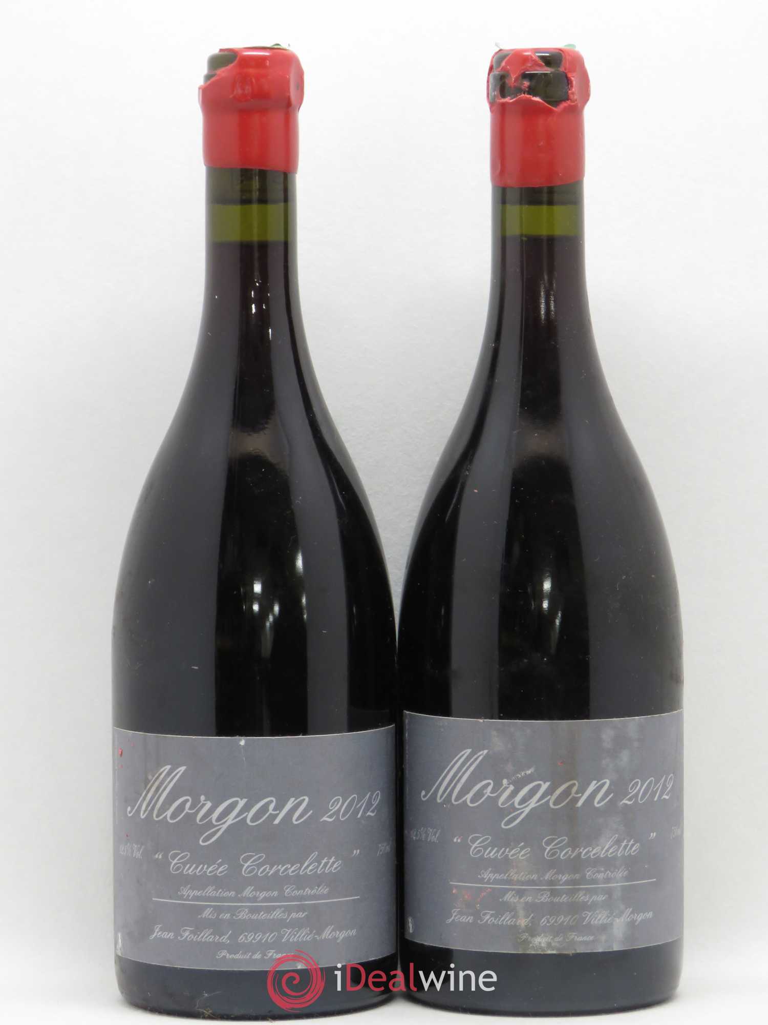 Morgon Corcelette Jean Foillard 2012 - Lot de 2 bouteilles - 0