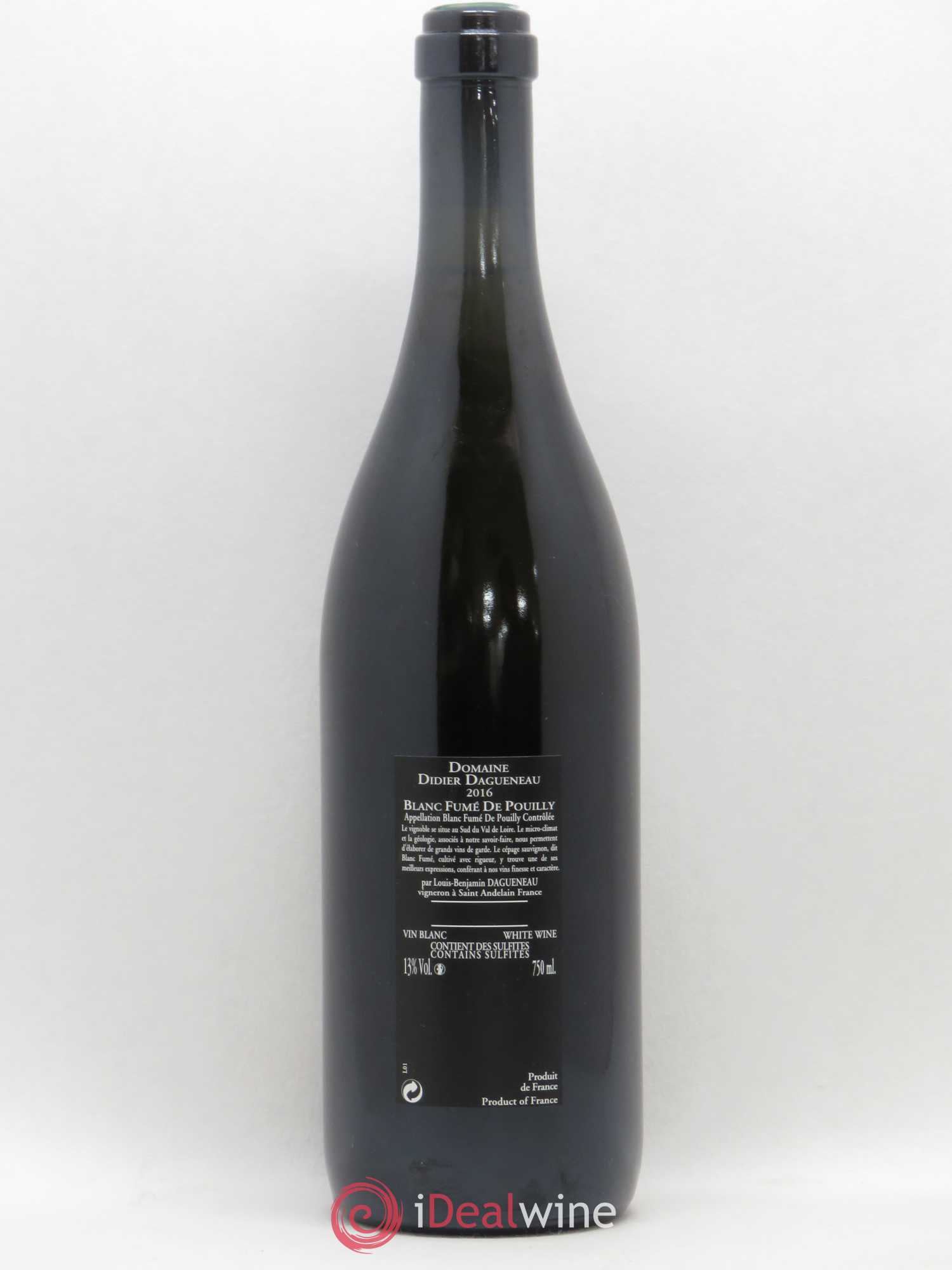 Vin de France (anciennement Pouilly-Fumé) Silex Dagueneau (Domaine Didier - Louis-Benjamin) 2016 - Lot de 1 bouteille - 1