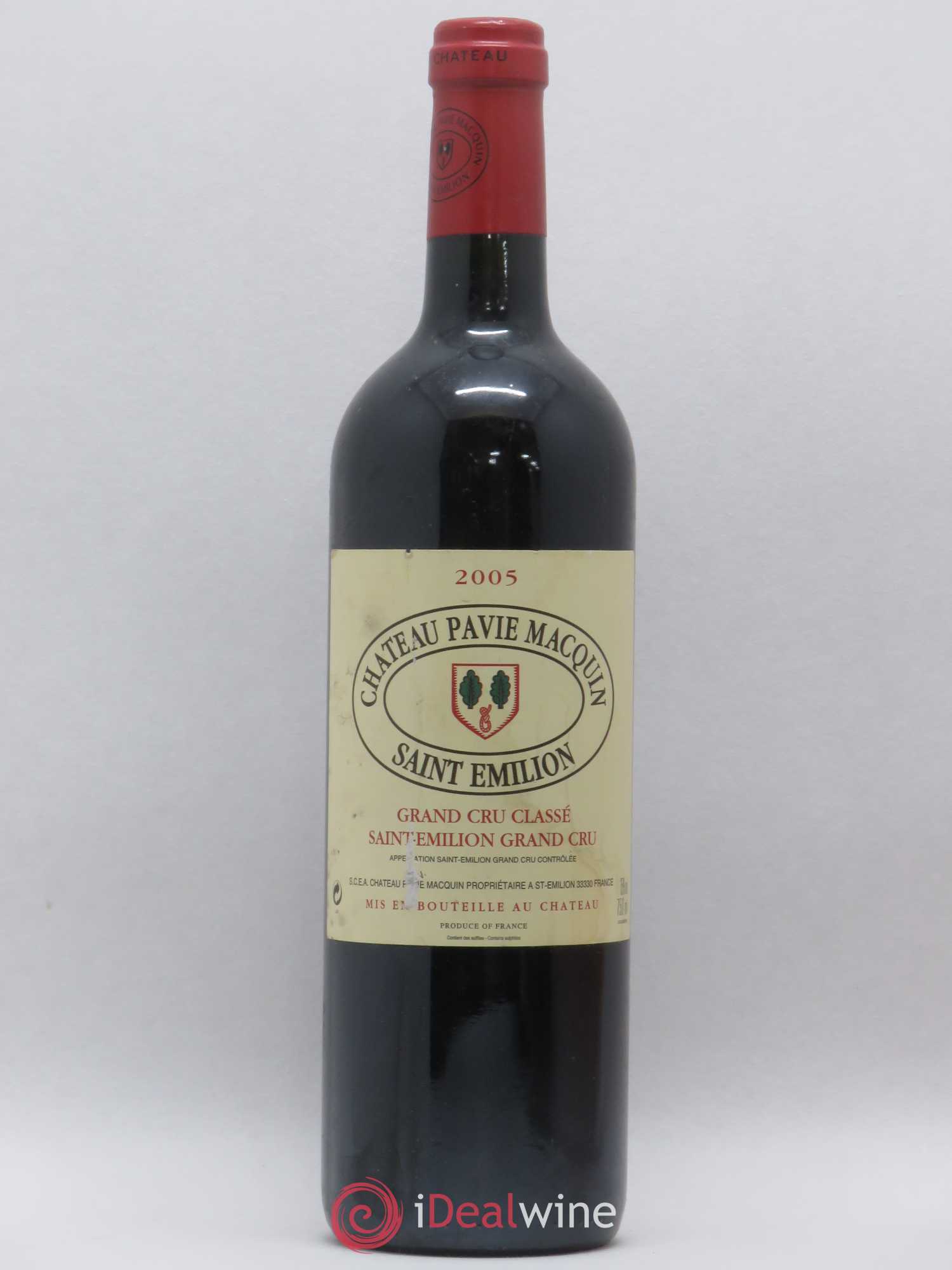 Château Pavie Macquin 1er Grand Cru Classé B 2005 - Lot de 1 bouteille - 0