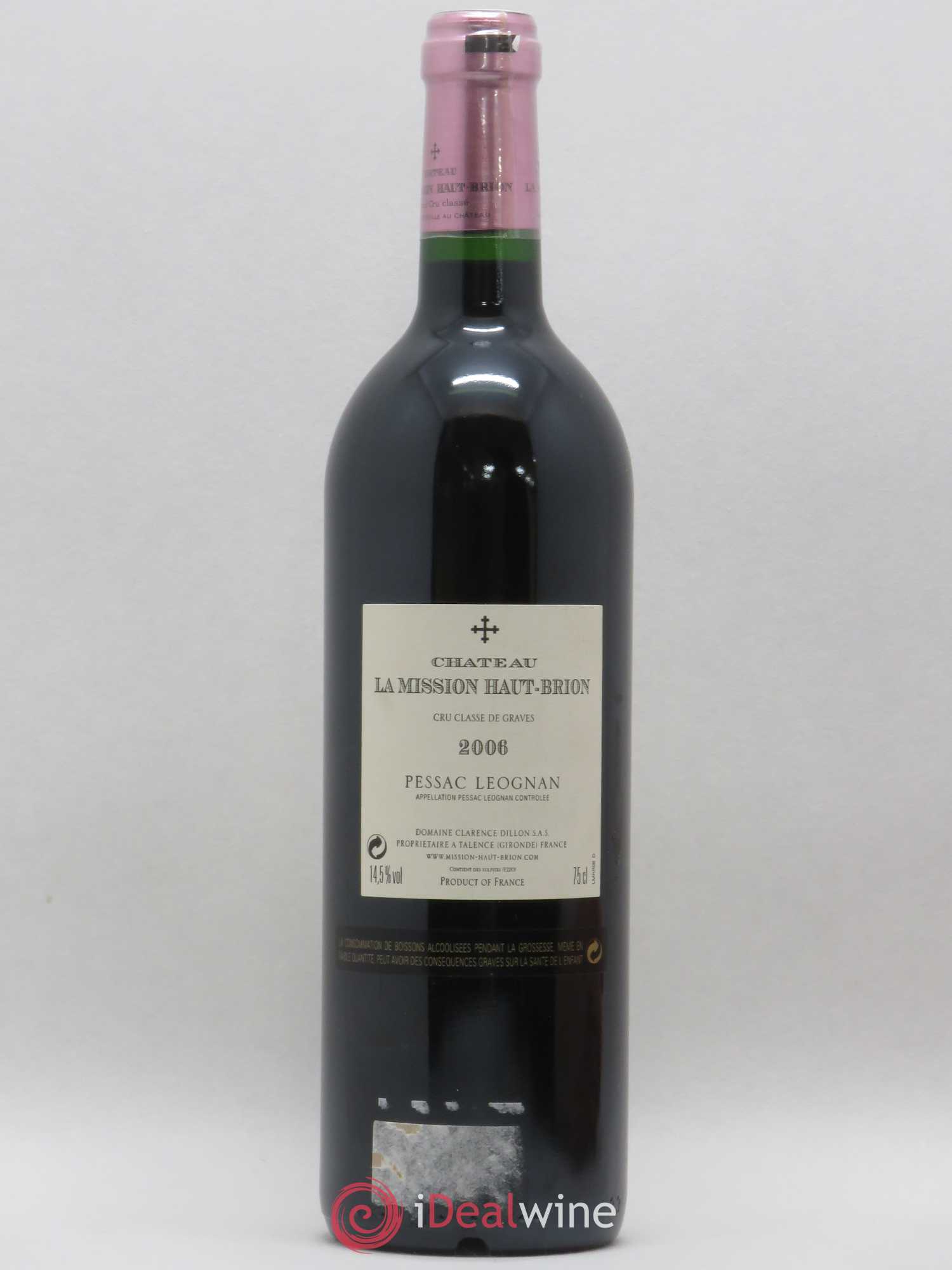 Château la Mission Haut-Brion Cru Classé de Graves 2006 - Lot de 1 bouteille - 1