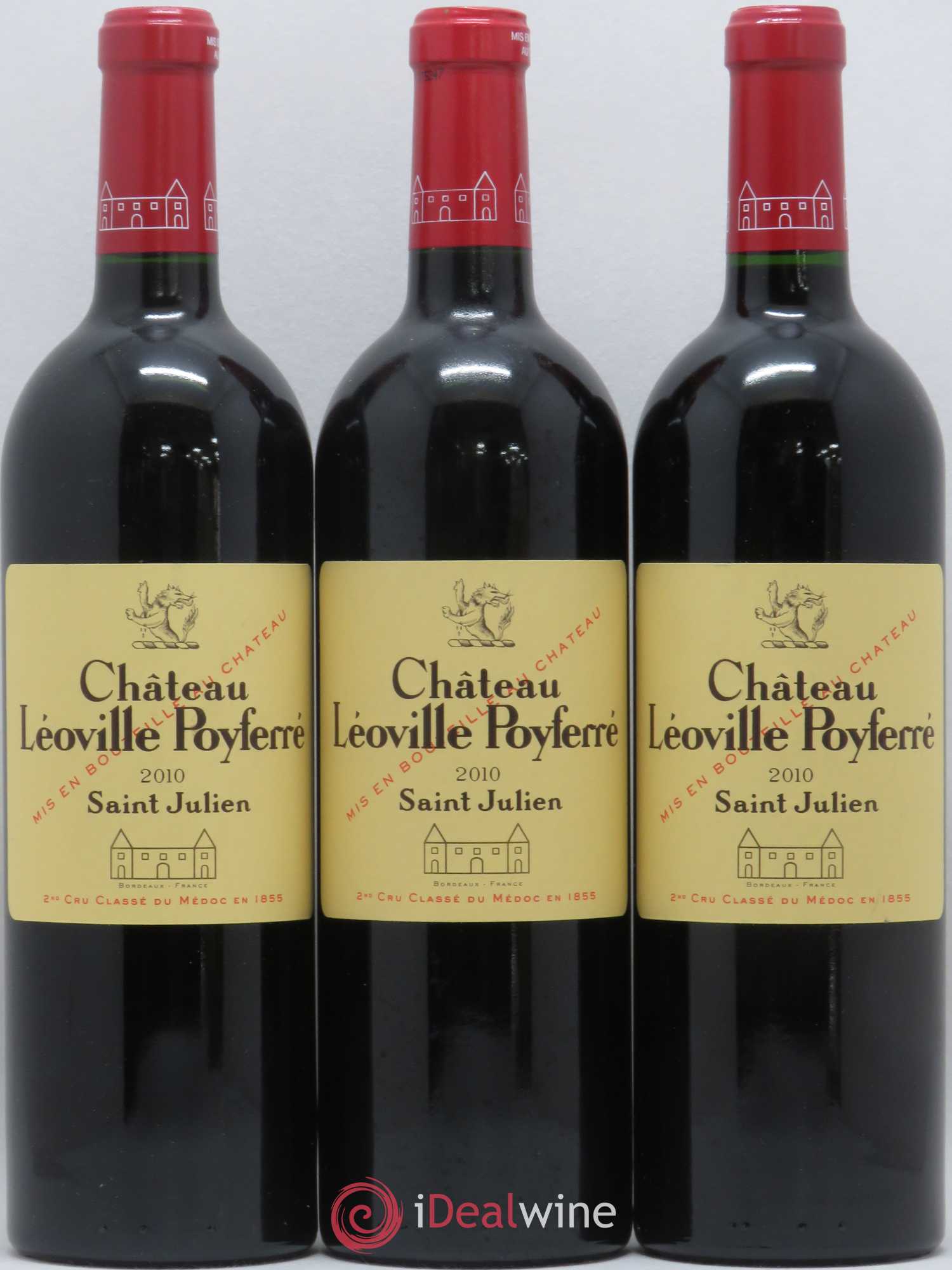 Château Léoville Poyferré 2ème Grand Cru Classé 2010 - Lot de 3 bouteilles - 0
