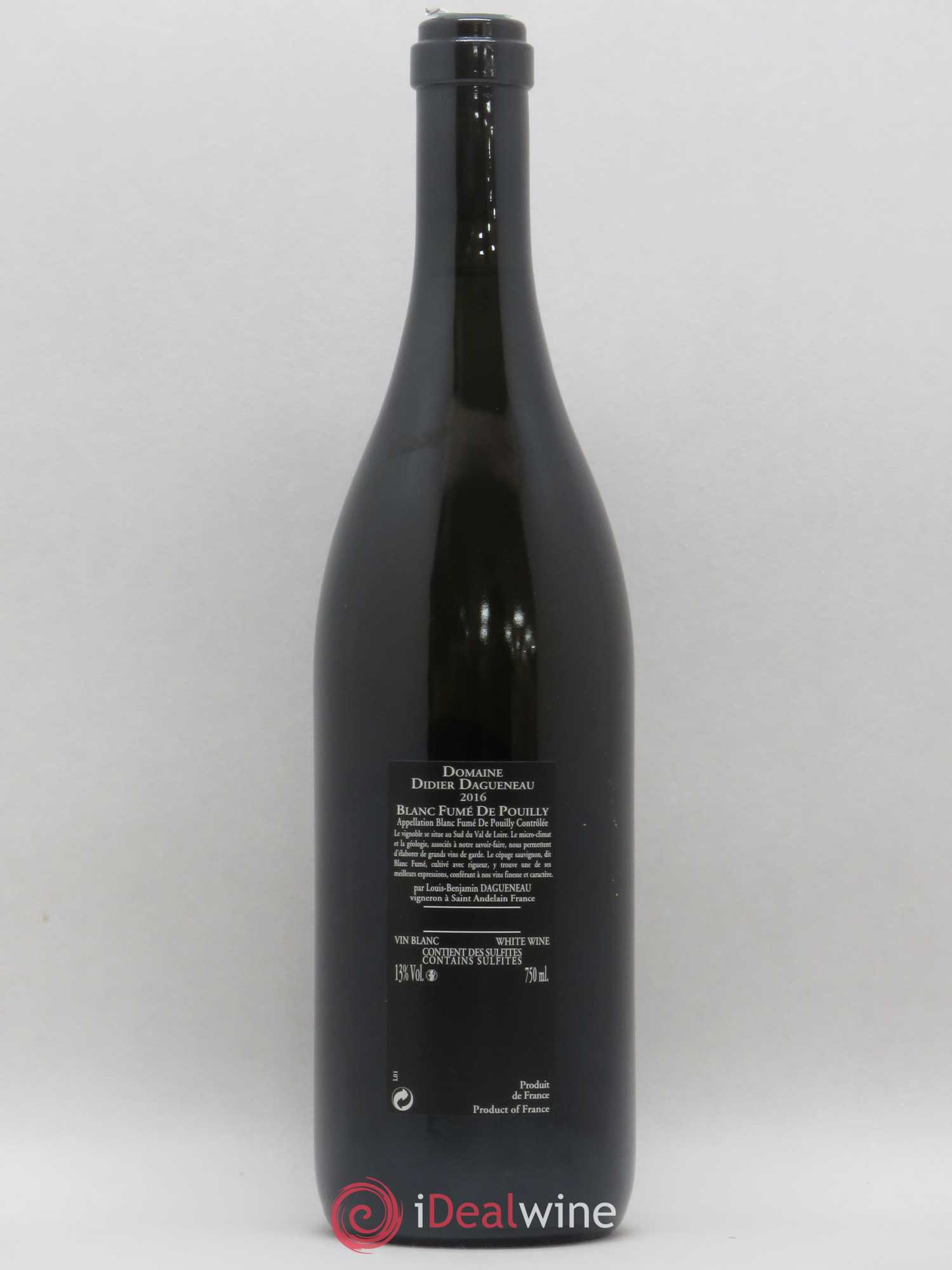 Vin de France (anciennement Pouilly-Fumé) Silex Dagueneau (Domaine Didier - Louis-Benjamin) 2016 - Lot de 1 bouteille - 1