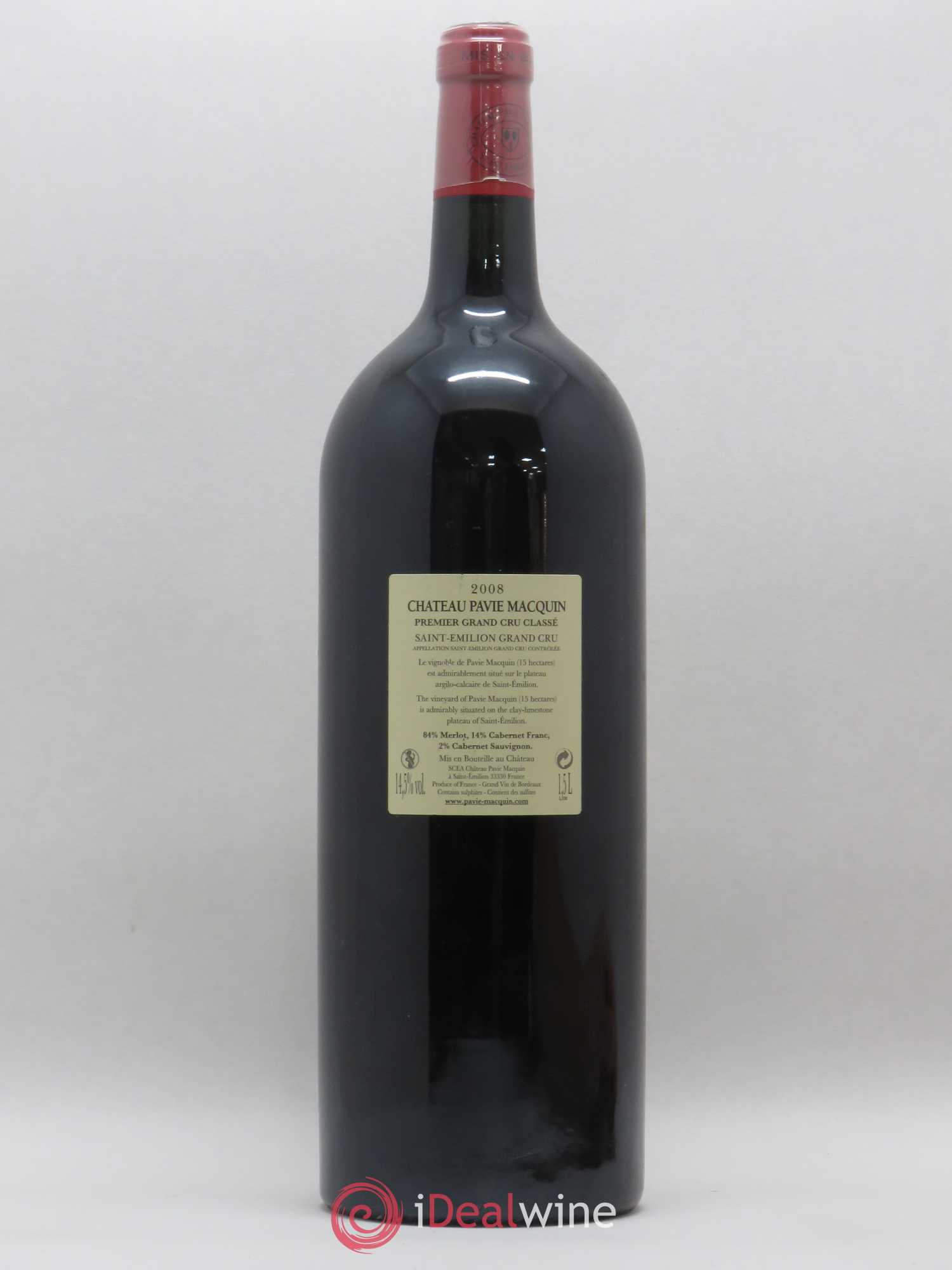 Château Pavie Macquin 1er Grand Cru Classé B 2008 - Lot de 1 magnum - 1