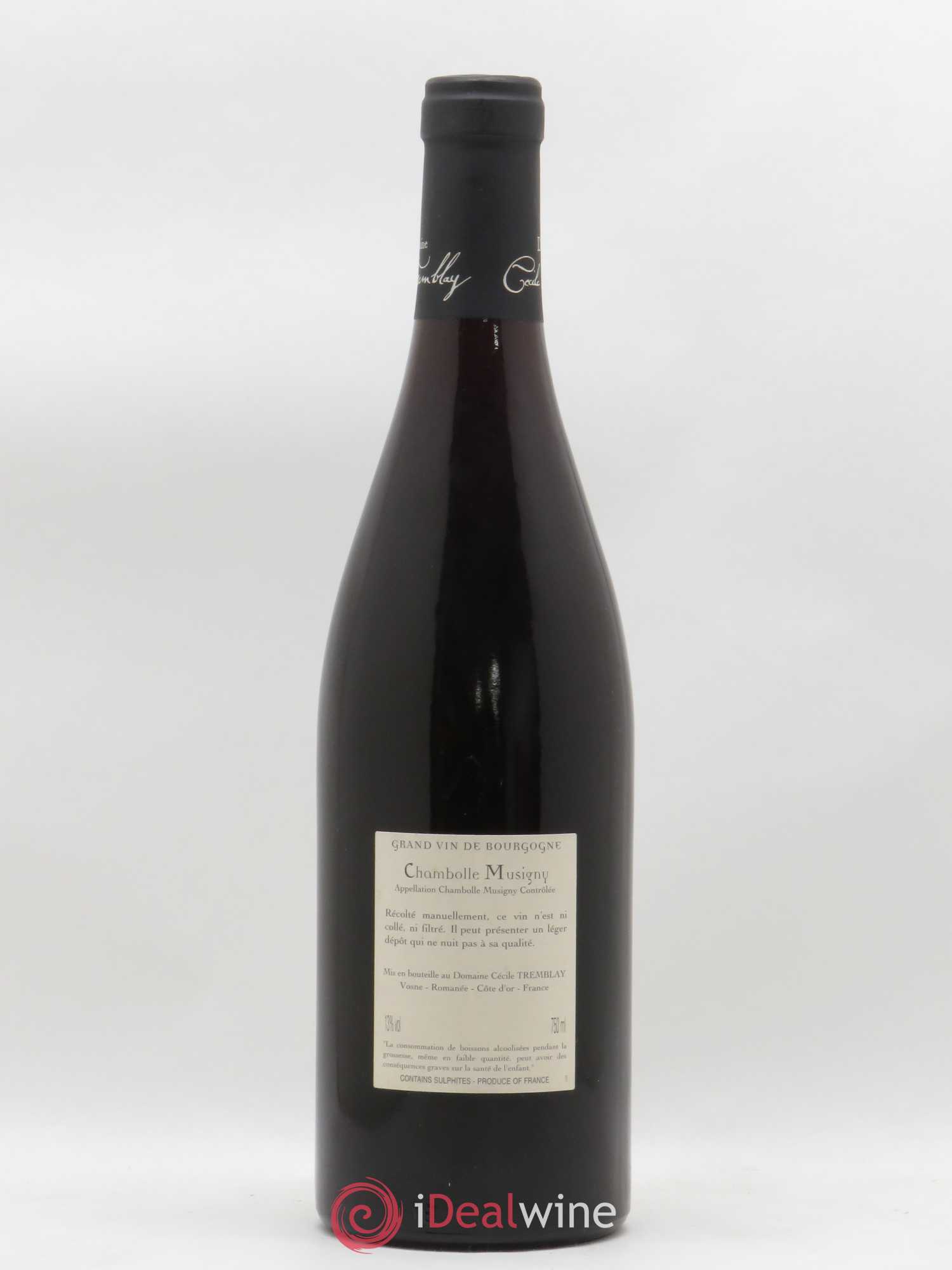 Chambolle-Musigny Les Cabottes Cécile Tremblay 2009 - Lot de 1 bouteille - 1