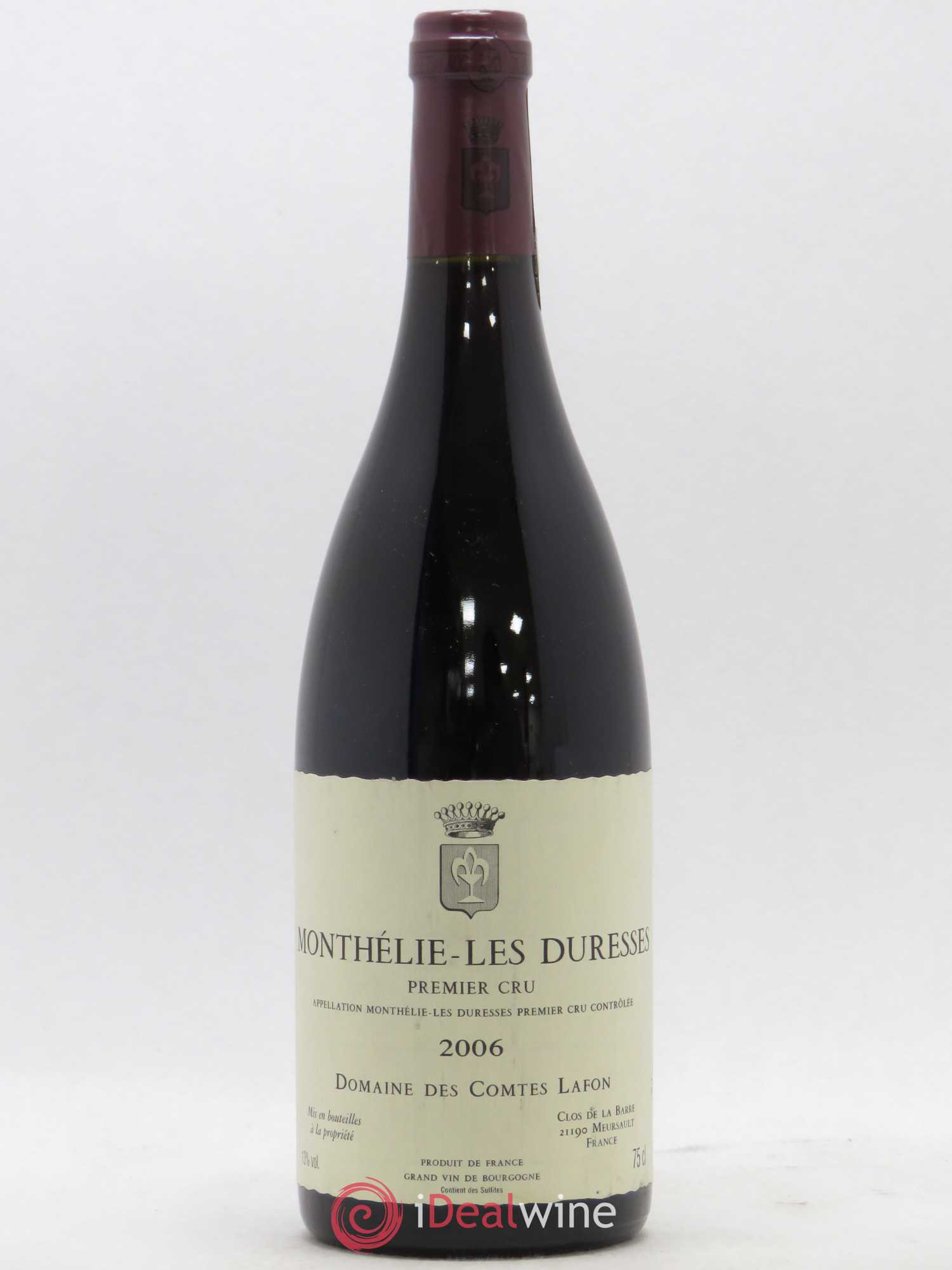 Monthélie 1er Cru Les Duresses Comtes Lafon (Domaine des) 2006 - Lot de 1 bouteille - 0